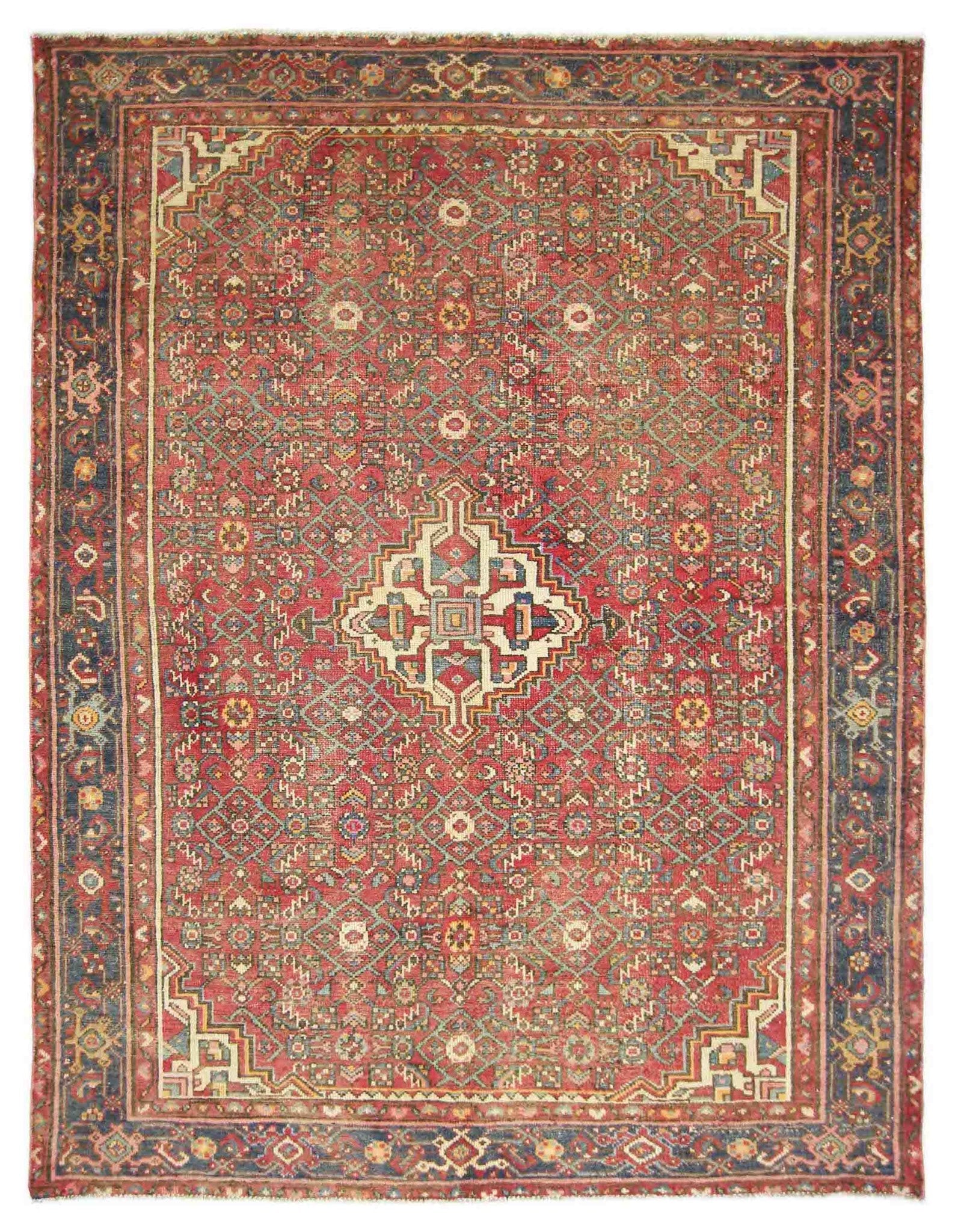 Handmade Vintage Persian Rug | 200 x 155 cm | 6'7" x 5'1" - Najaf Rugs & Textile