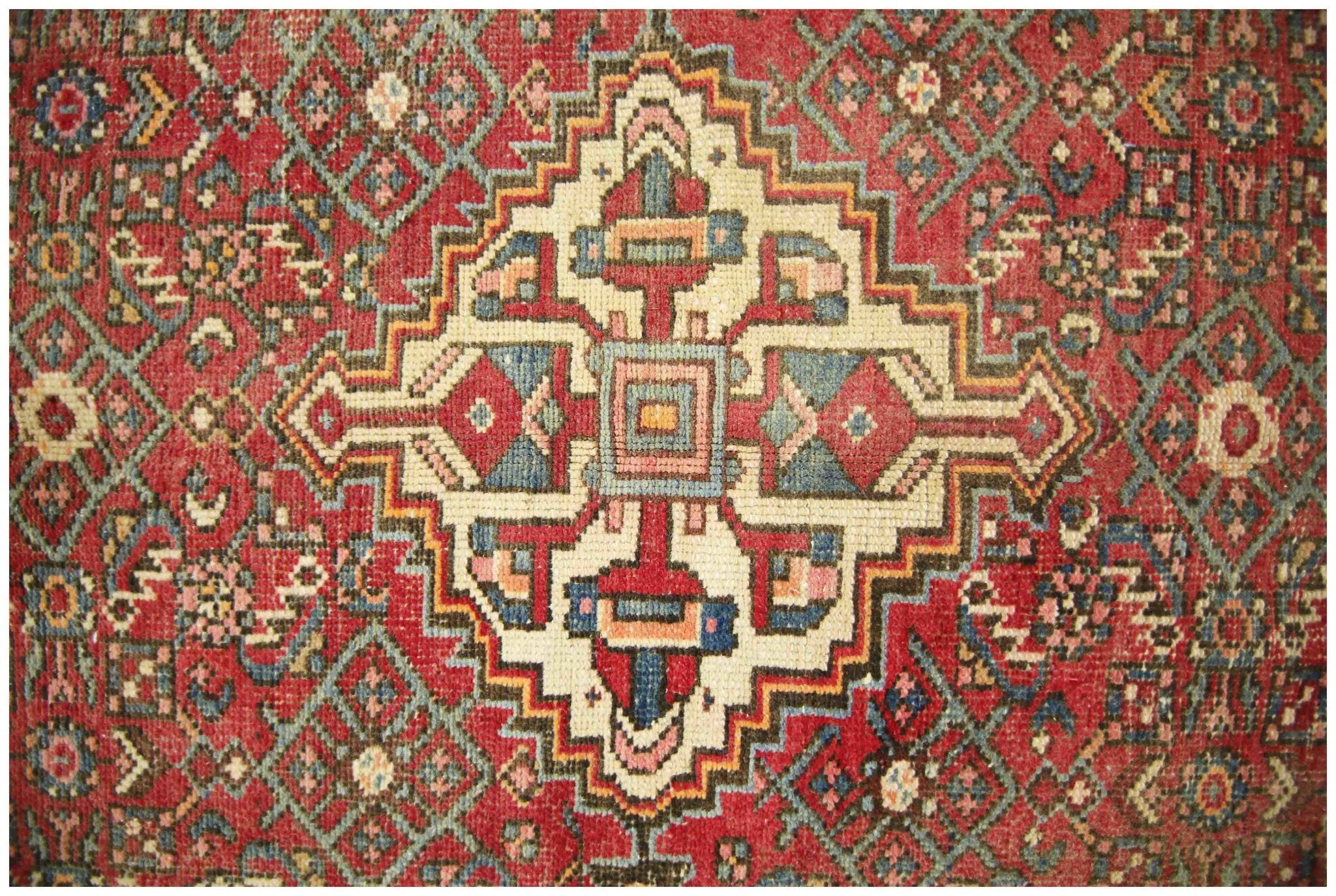 Handmade Vintage Persian Rug | 200 x 155 cm | 6'7" x 5'1" - Najaf Rugs & Textile