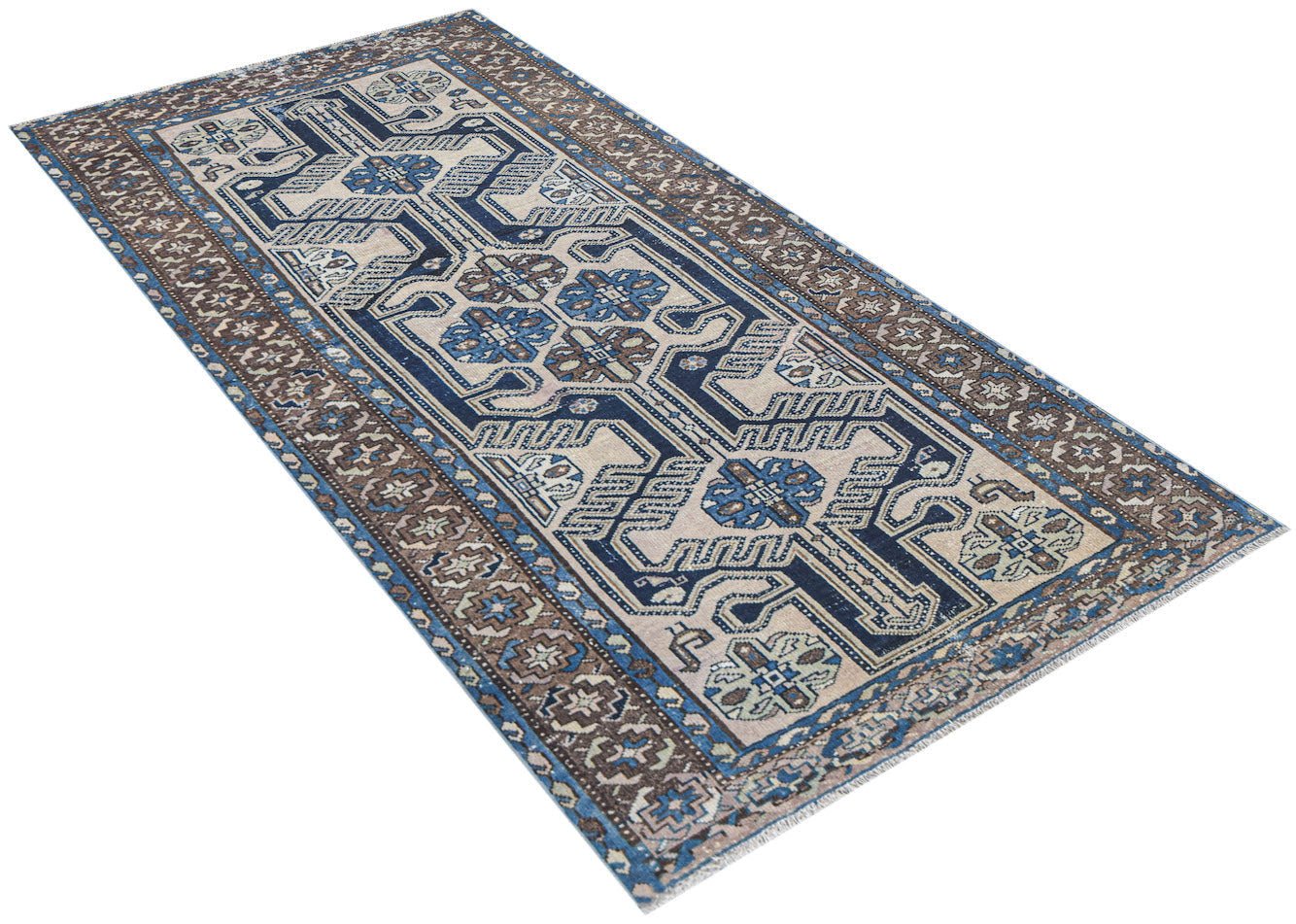 Handmade Vintage Persian Rug | 201 x 116 cm | 6'7" x 3'10" - Najaf Rugs & Textile