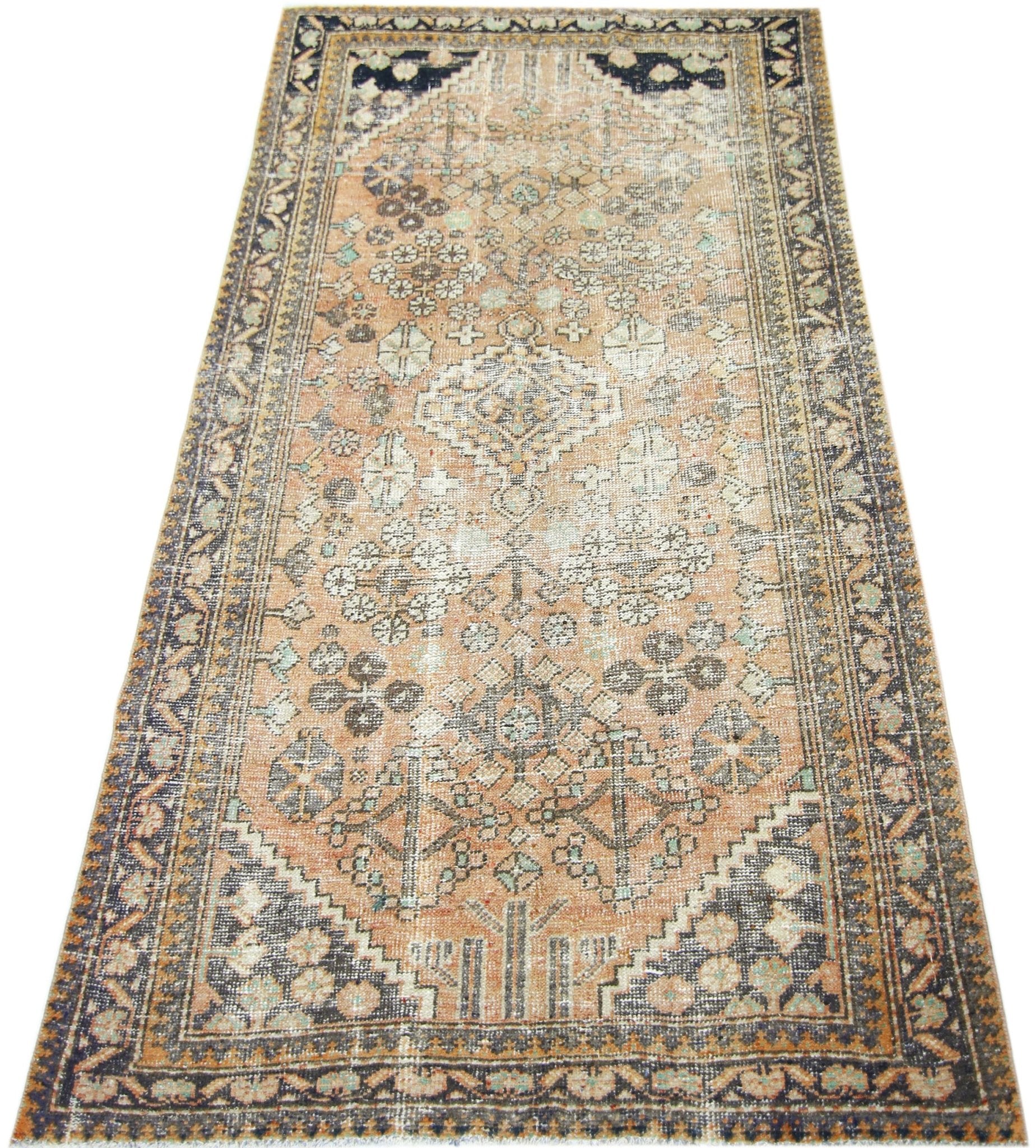 Handmade Vintage Persian Rug | 201 x 117 cm | 6'7" x 3'10" - Najaf Rugs & Textile
