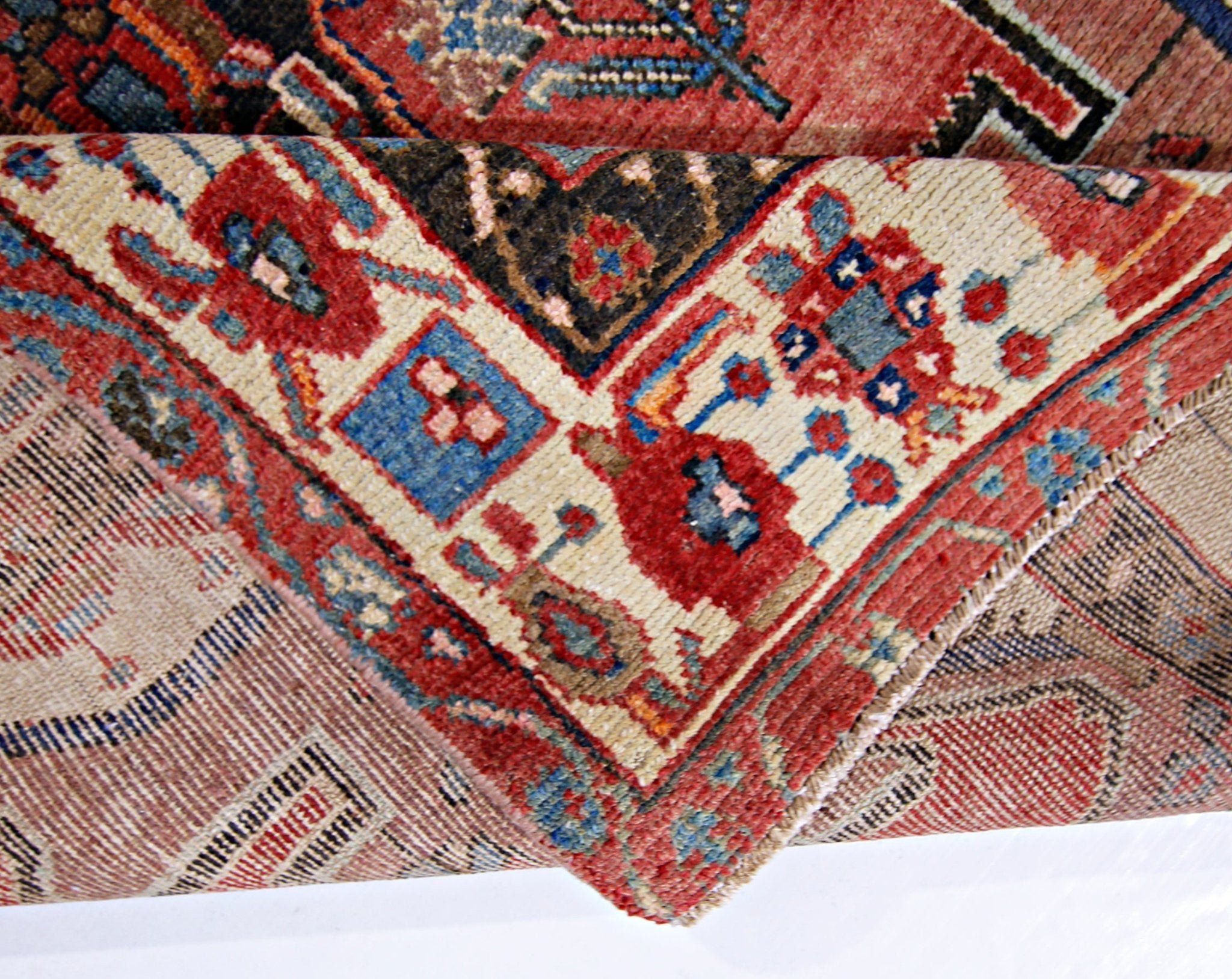 Handmade Vintage Persian Rug | 201 x 124 cm | 6'7" x 4'1" - Najaf Rugs & Textile