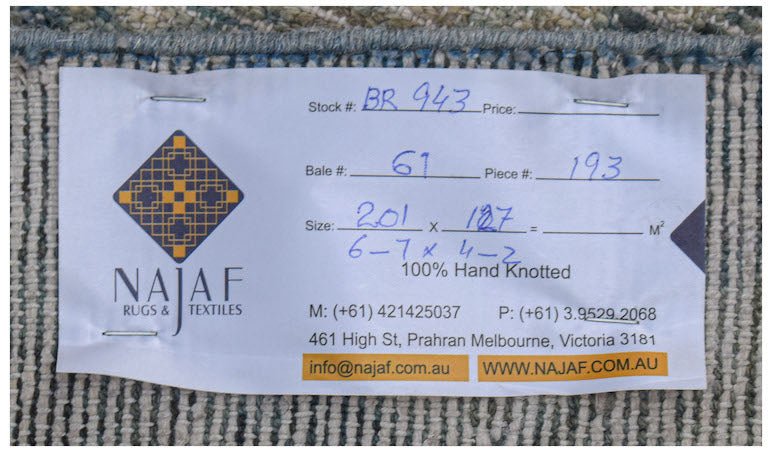 Handmade Vintage Persian Rug | 201 x 127 cm | 6'7" x 4'2' - Najaf Rugs & Textile