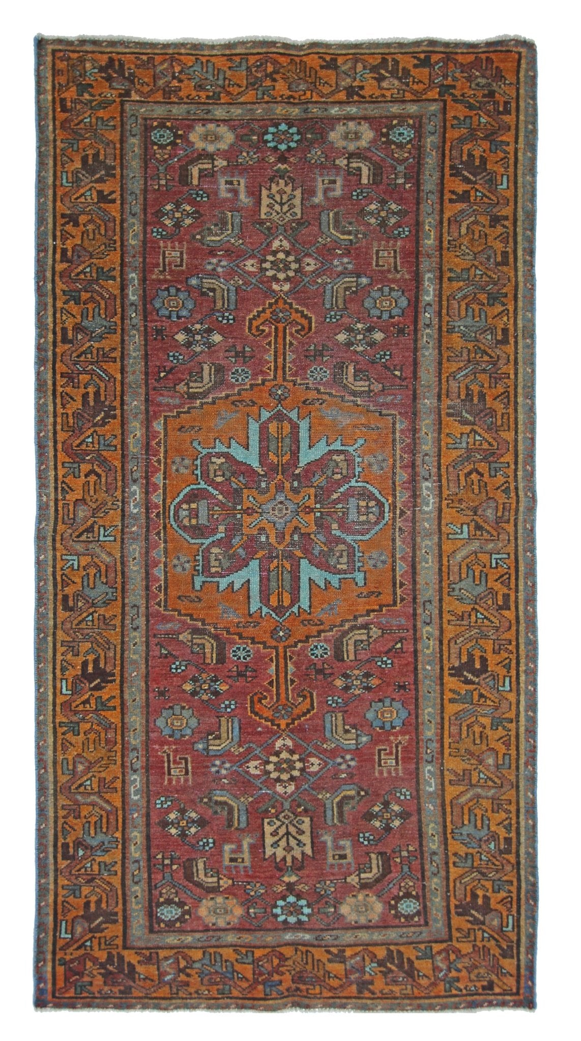 Handmade Vintage Persian Rug | 202 x 101 cm | 6'7" x 3'4" - Najaf Rugs & Textile