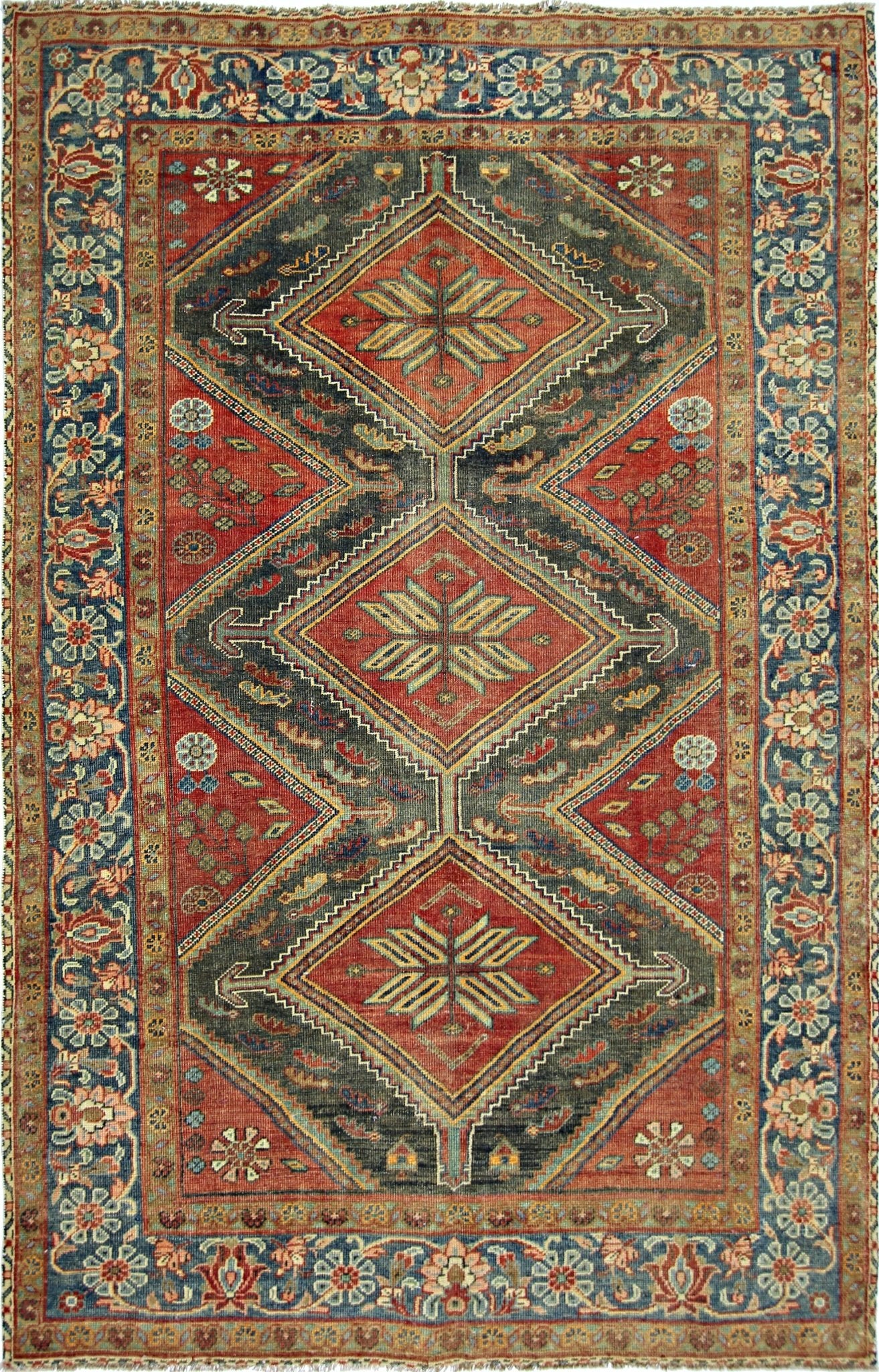 Handmade Vintage Persian Rug | 203 x 134 cm | 6'8" x 4'5" - Najaf Rugs & Textile