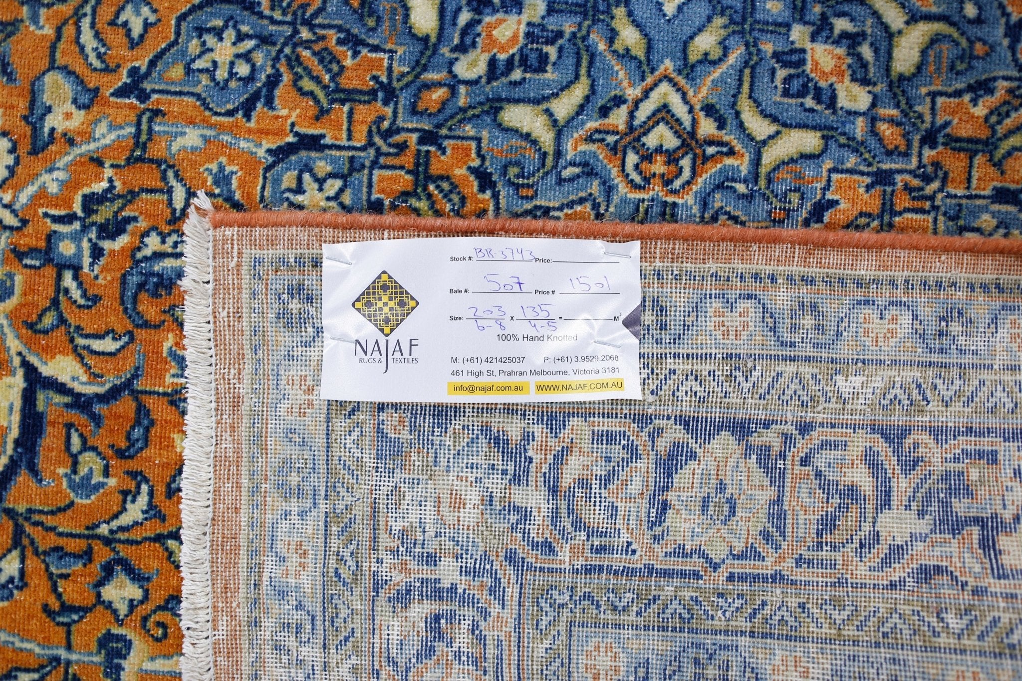 Handmade Vintage Persian Rug | 203 x 135 cm | 6'8" x 4'5" - Najaf Rugs & Textile