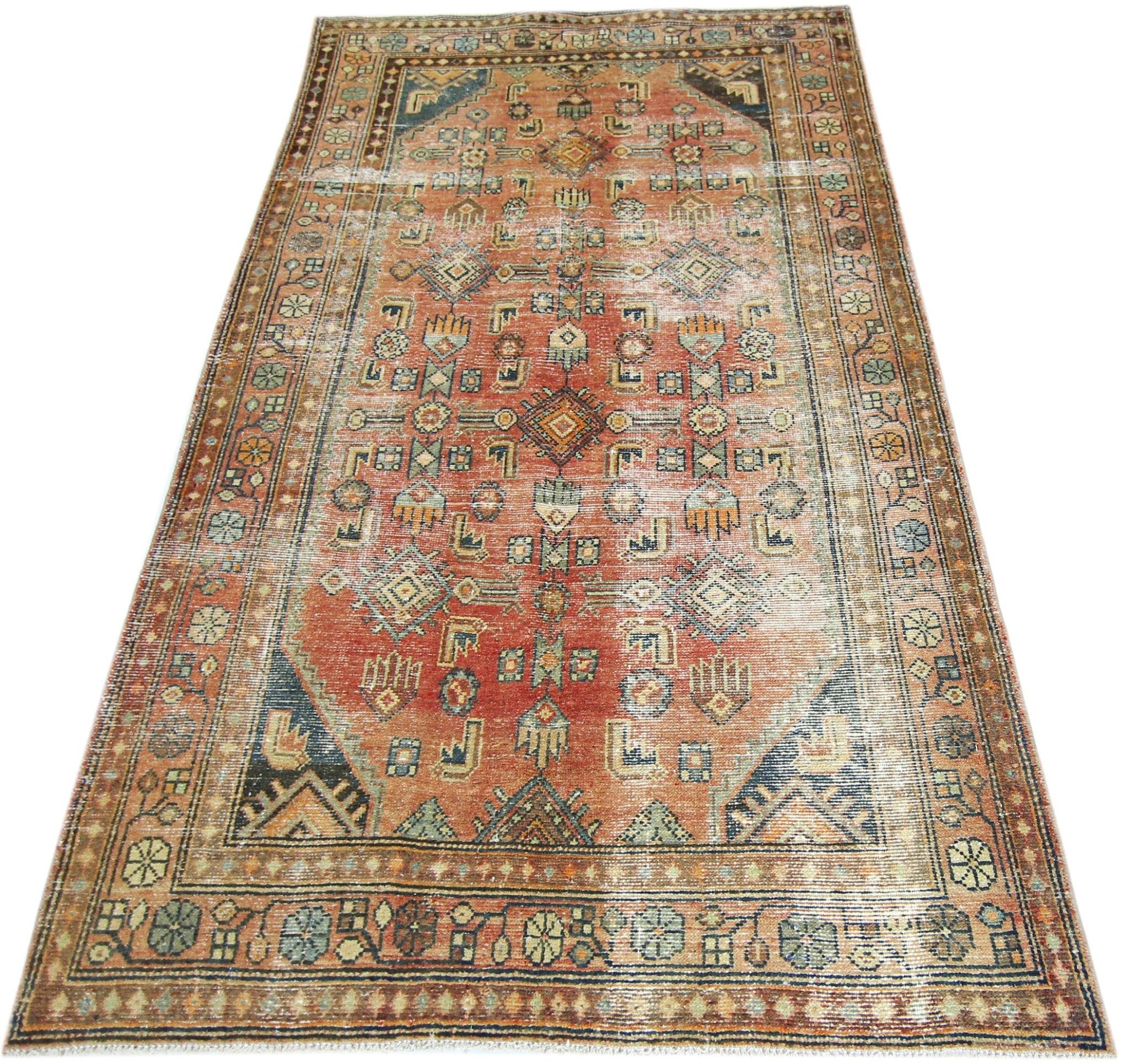 Handmade Vintage Persian Rug | 208 x 129 cm | 6'10" x 4'3" - Najaf Rugs & Textile