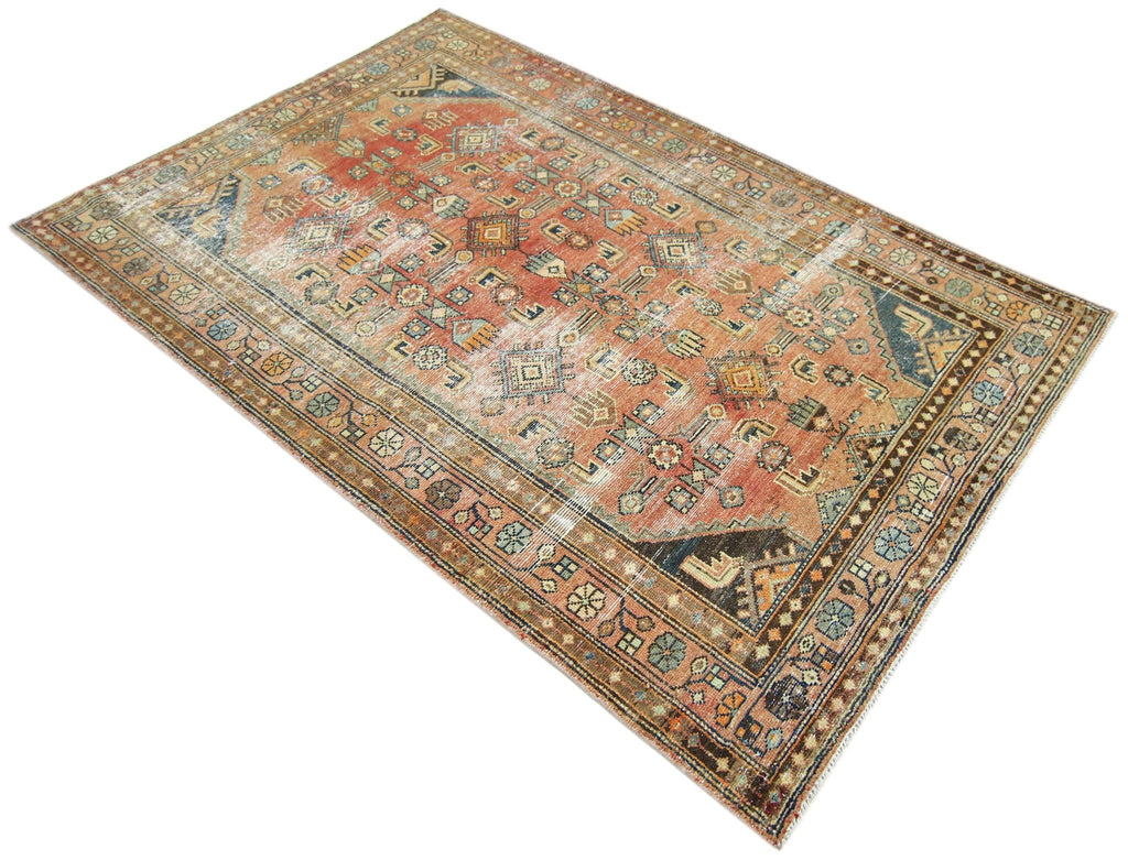 Handmade Vintage Persian Rug | 208 x 129 cm | 6'10" x 4'3" - Najaf Rugs & Textile