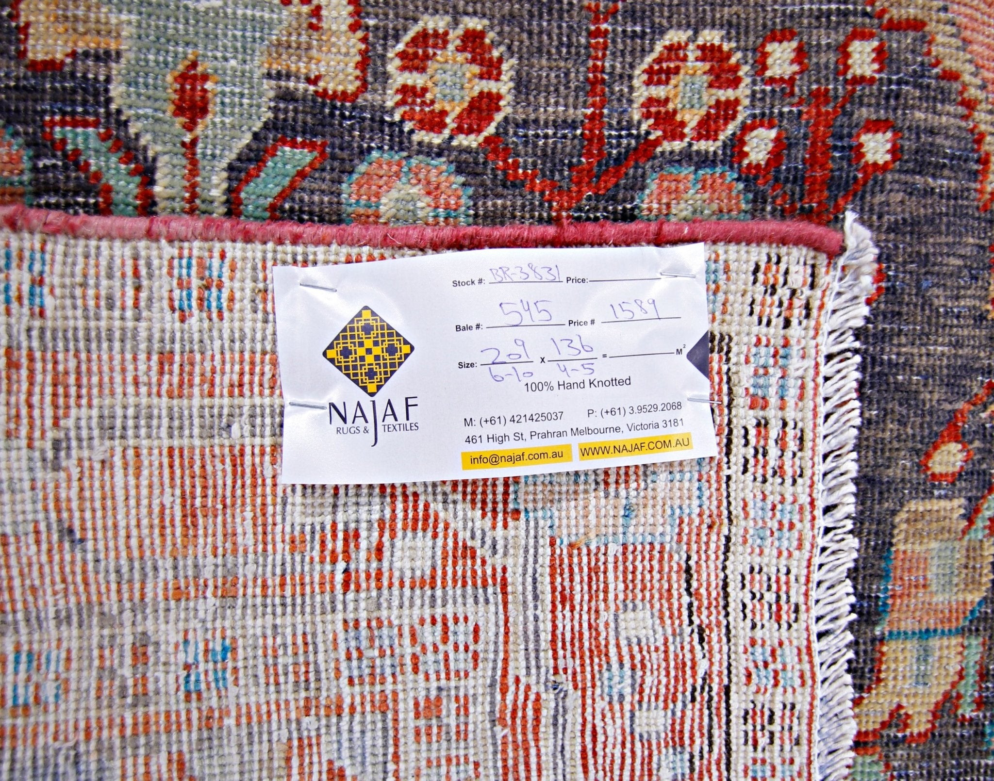 Handmade Vintage Persian Rug | 209 x 136 cm | 6'10" x 4'5" - Najaf Rugs & Textile