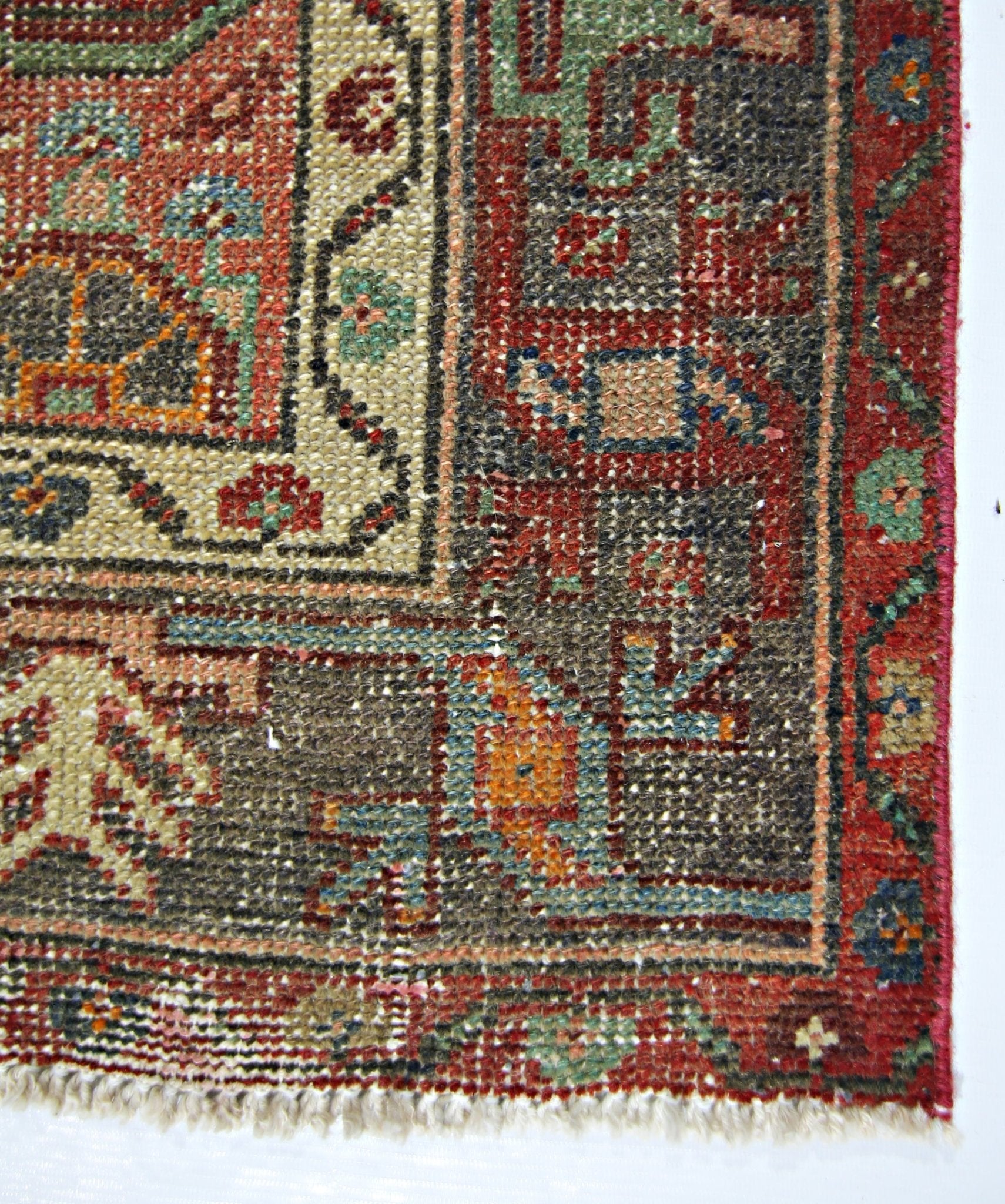 Handmade Vintage Persian Rug | 211 x 123 cm | 6'11" x 4' - Najaf Rugs & Textile