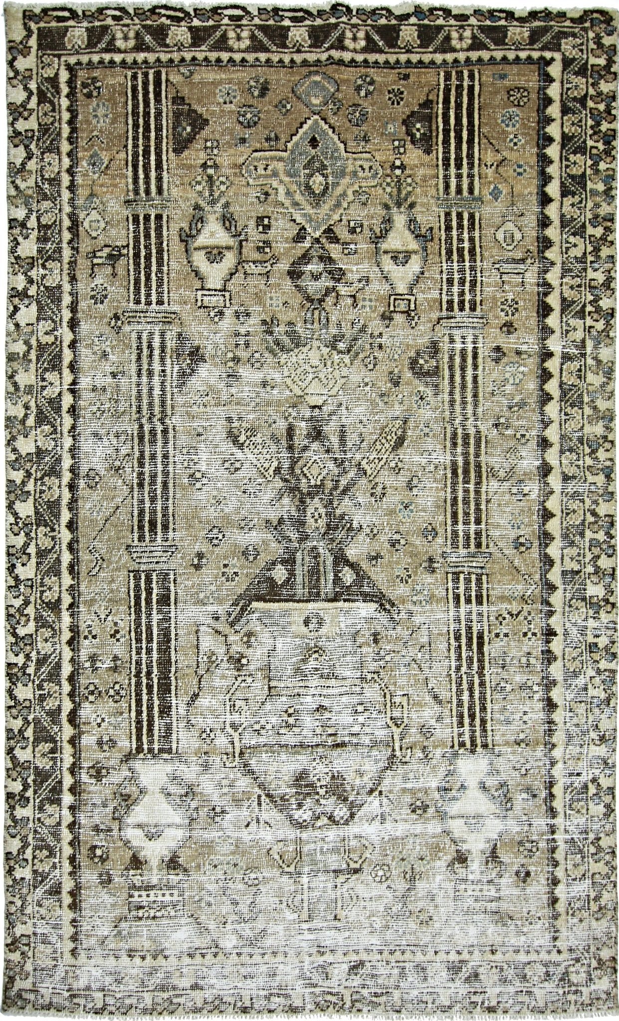 Handmade Vintage Persian Rug | 211 x 127 cm | 6'11" x 4'2" - Najaf Rugs & Textile