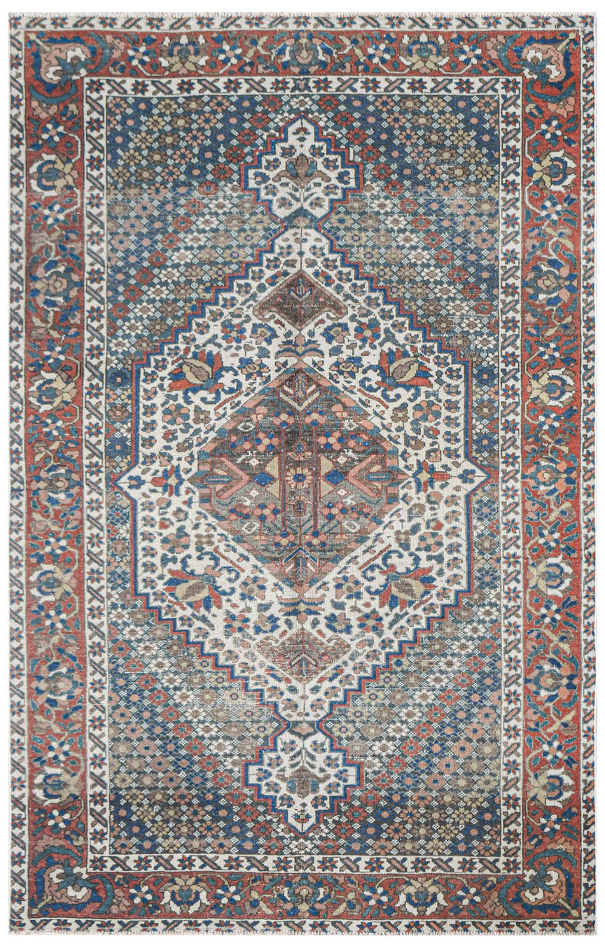 Handmade Vintage Persian Rug | 211 x 136 cm | 6'11" x 4'6" - Najaf Rugs & Textile