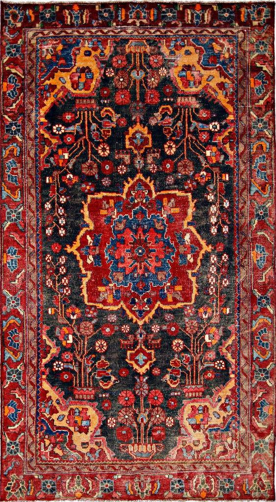 Handmade Vintage Persian Rug | 212 x 113 cm | 7' x 3'9" - Najaf Rugs & Textile