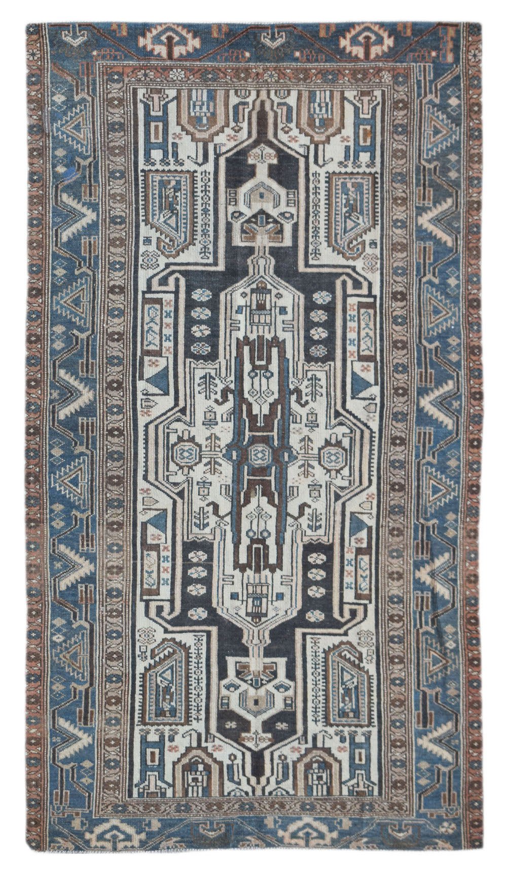 Handmade Vintage Persian Rug | 213 x 120 cm | 7' x 3'11" - Najaf Rugs & Textile