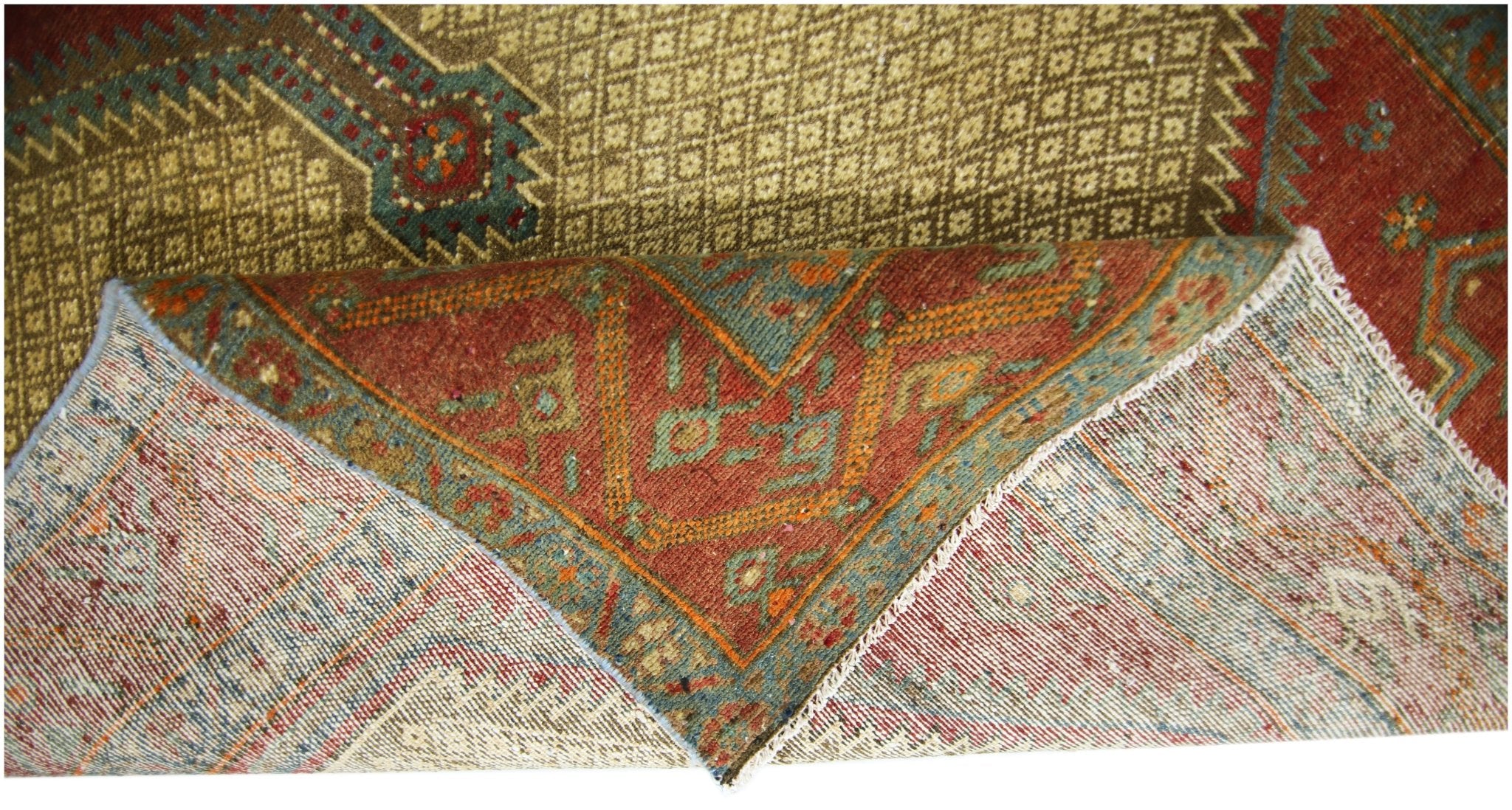 Handmade Vintage Persian Rug | 222 x 127 cm | 7'3" x 4'2" - Najaf Rugs & Textile