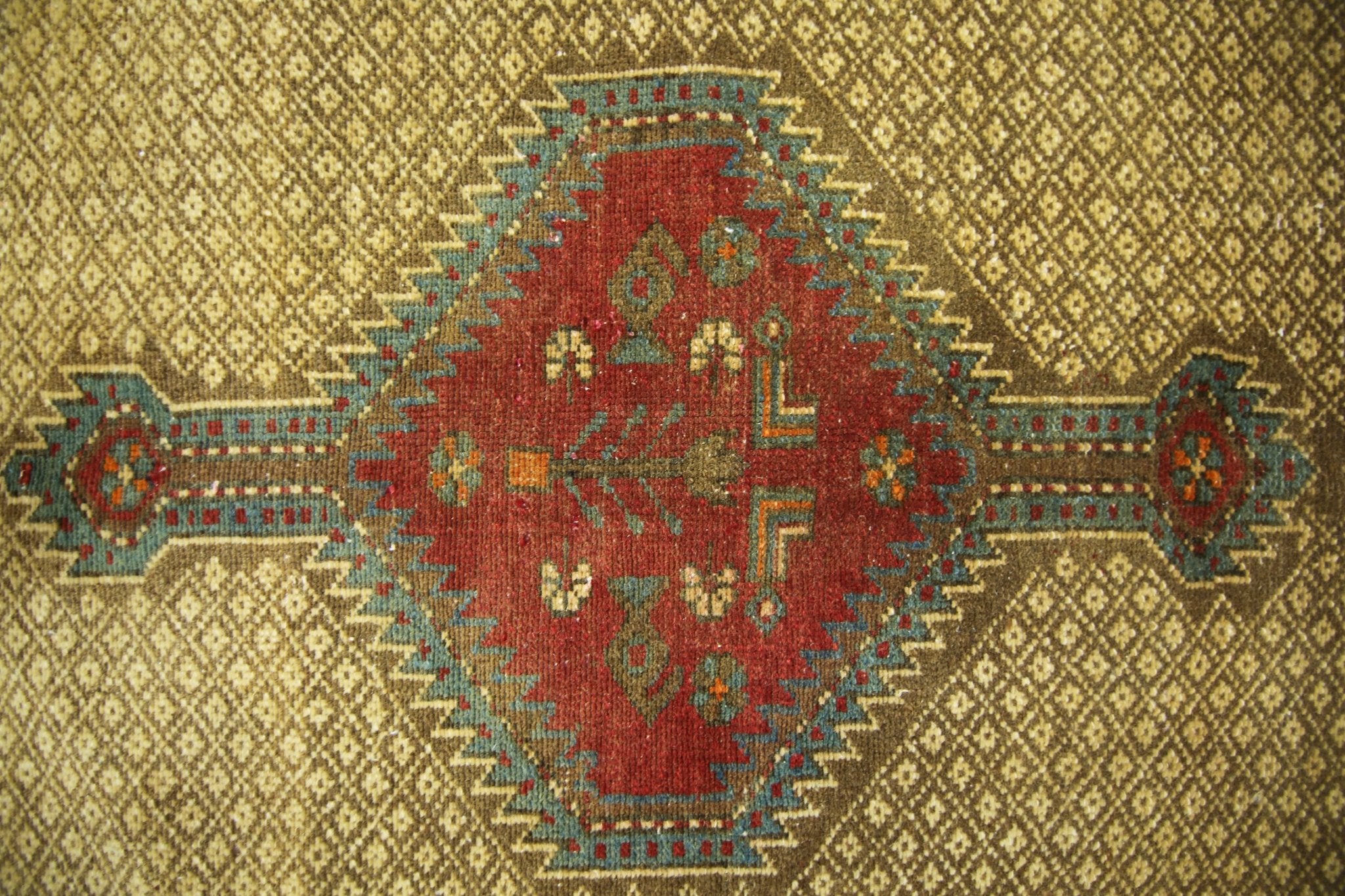 Handmade Vintage Persian Rug | 222 x 127 cm | 7'3" x 4'2" - Najaf Rugs & Textile