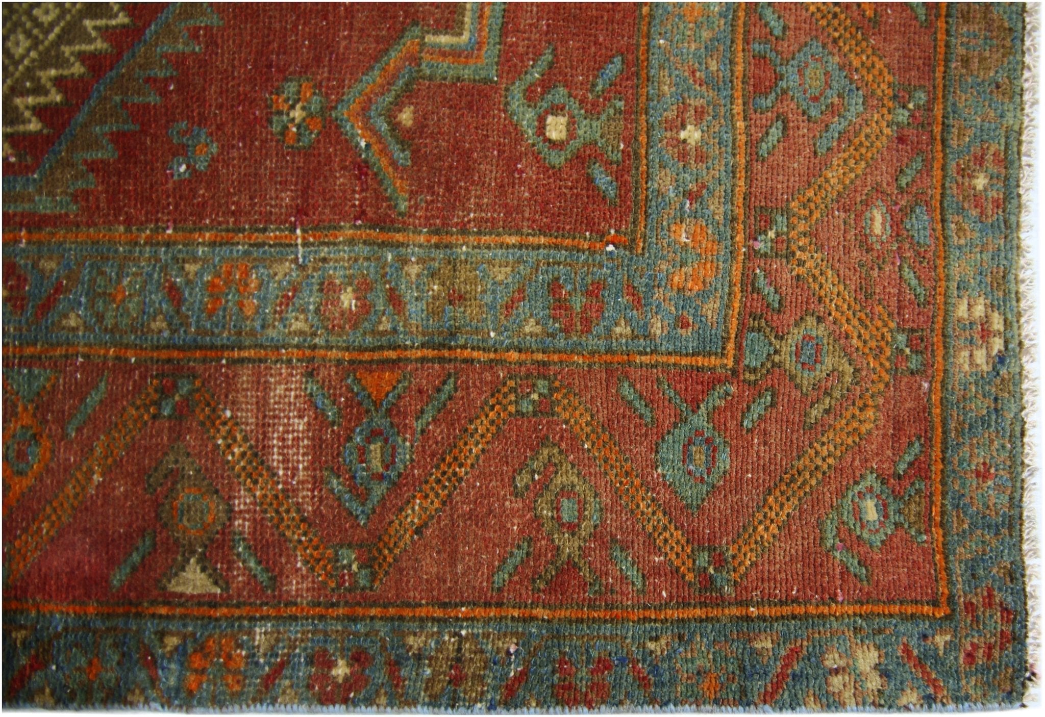 Handmade Vintage Persian Rug | 222 x 127 cm | 7'3" x 4'2" - Najaf Rugs & Textile