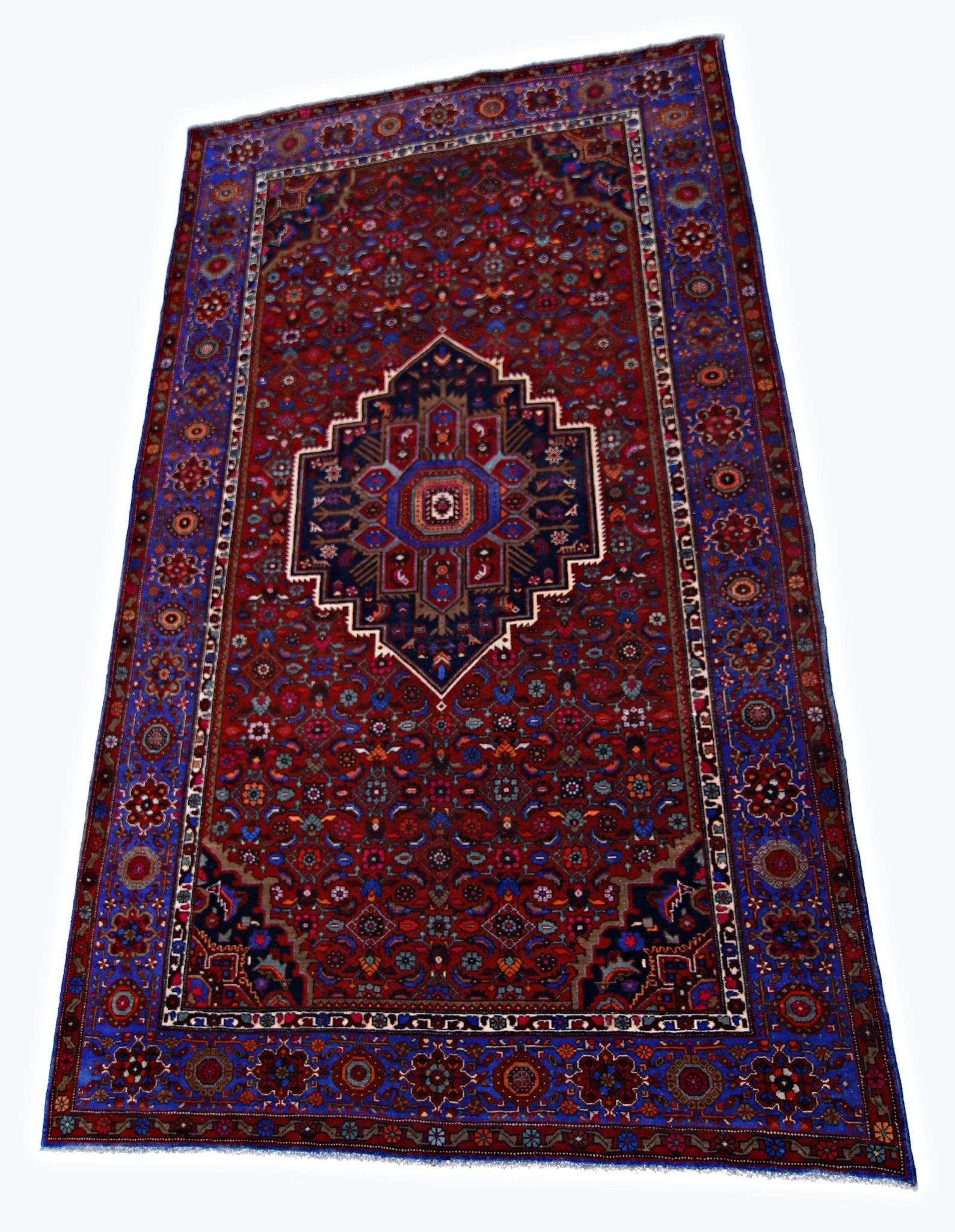 Handmade Vintage Persian Rug | 222 x 131 cm | 7'3" x 4'4" - Najaf Rugs & Textile