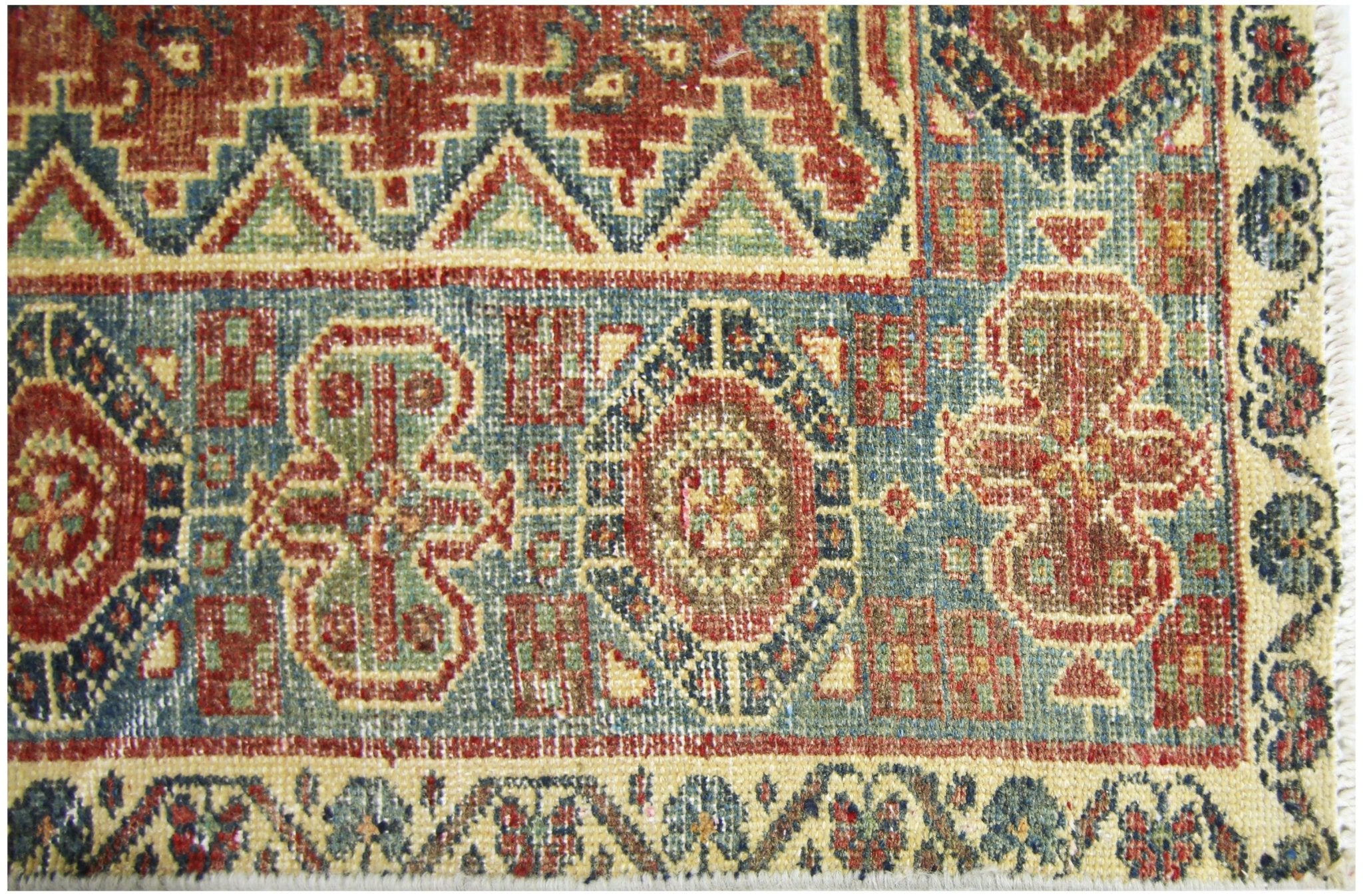 Handmade Vintage Persian Rug | 222 x 178 cm | 7'3" x 5'10" - Najaf Rugs & Textile