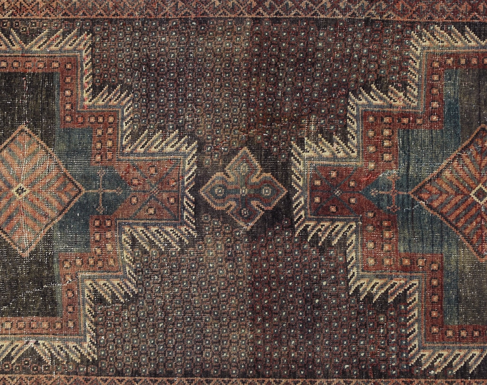 Handmade Vintage Persian Rug | 224 x 144 cm | 7'4" x 4'9" - Najaf Rugs & Textile