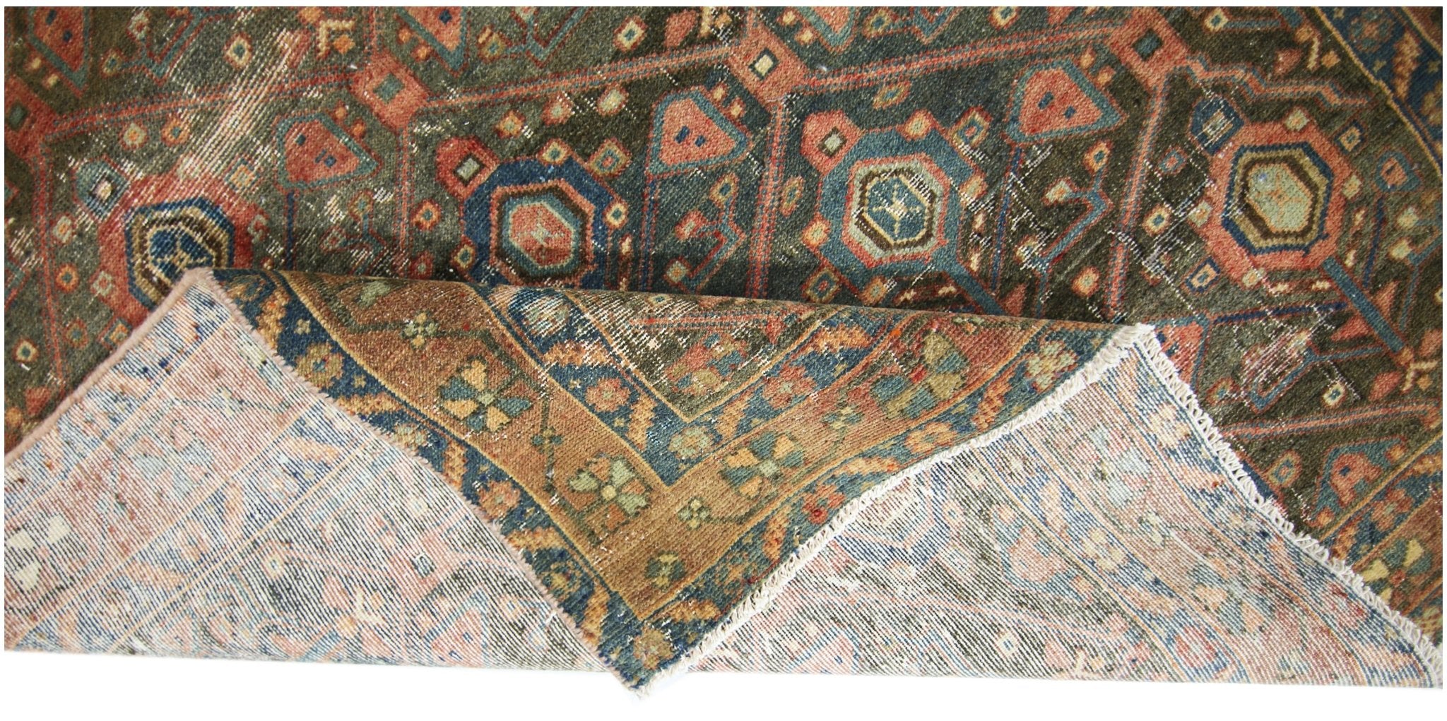 Handmade Vintage Persian Rug | 226 x 122 cm | 7'5" x 4' - Najaf Rugs & Textile