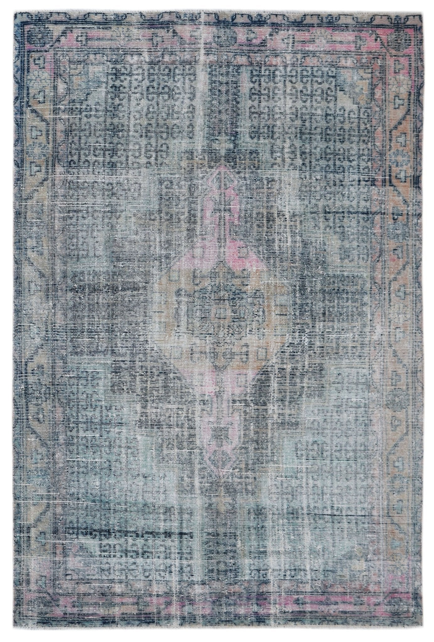 Handmade Vintage Persian Rug | 227 x 150 cm | 7'6" x 4'11" - Najaf Rugs & Textile