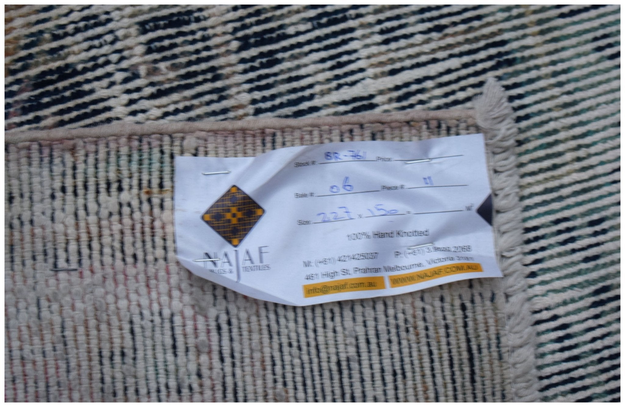 Handmade Vintage Persian Rug | 227 x 150 cm | 7'6" x 4'11" - Najaf Rugs & Textile