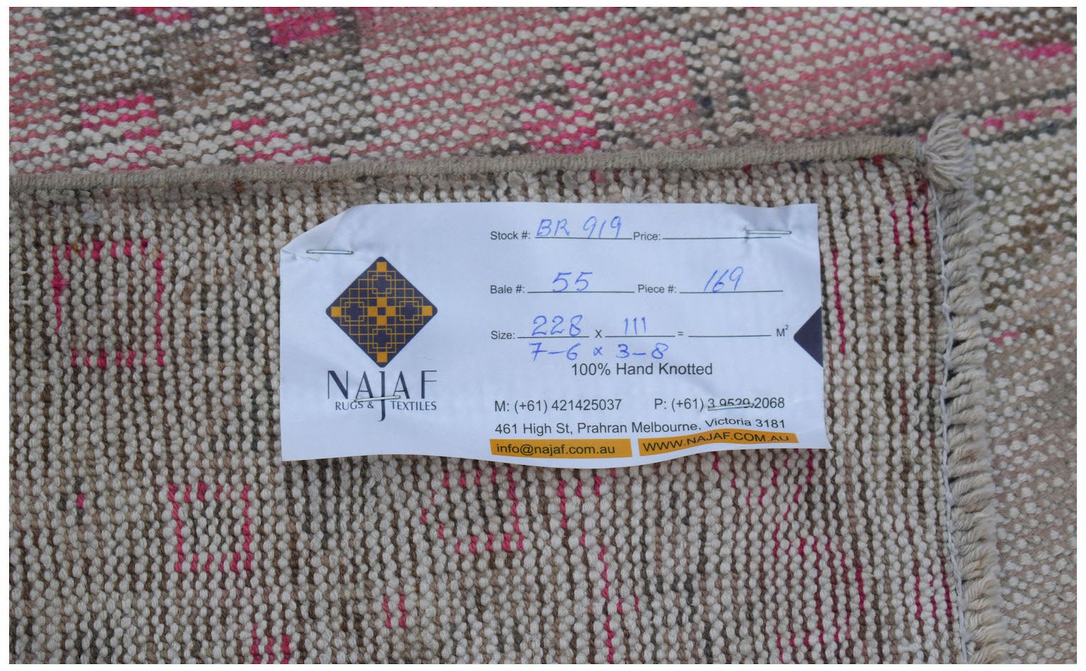 Handmade Vintage Persian Rug | 228 x 118 cm | 7'6" x 3'8" - Najaf Rugs & Textile