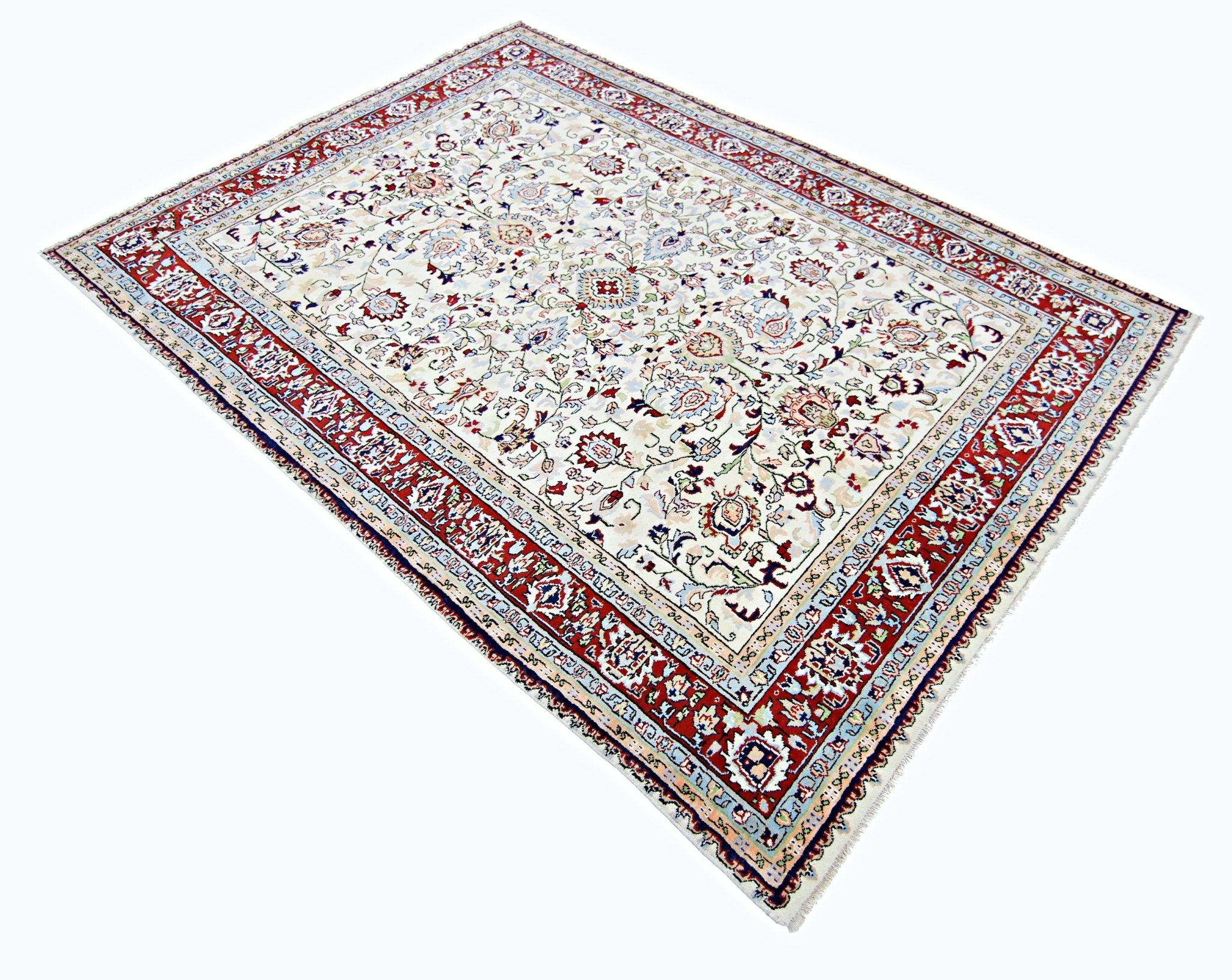 Handmade Vintage Persian Rug | 231 x 162 cm | 7'7" x 5'4" - Najaf Rugs & Textile