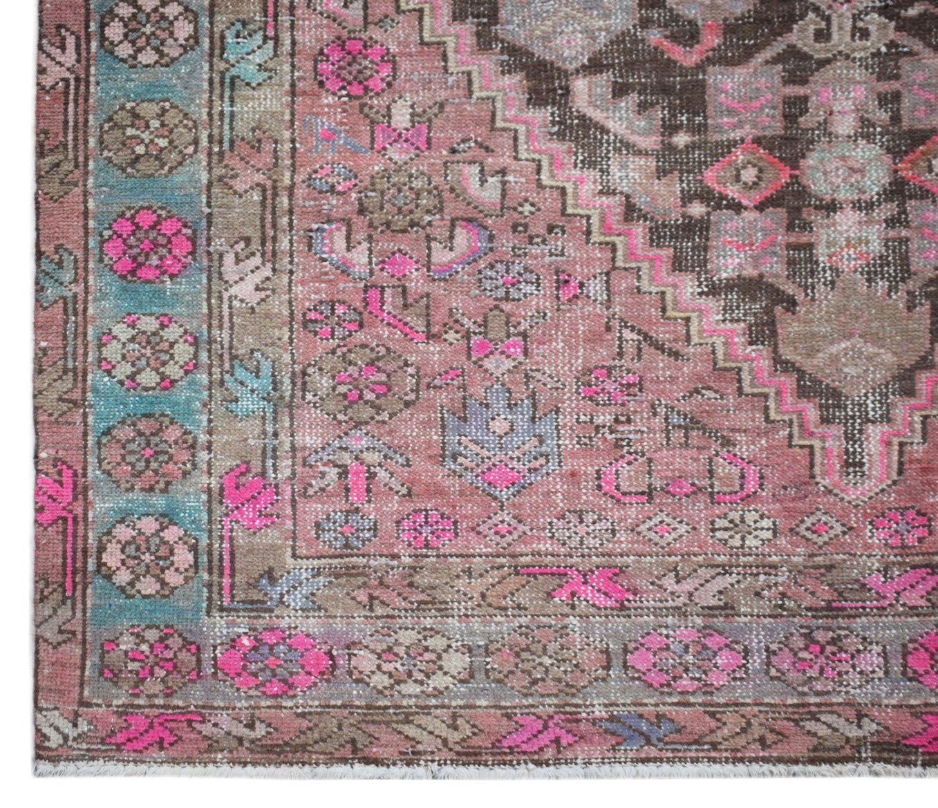 Handmade Vintage Persian Rug | 236 x 128 cm | 7'9" x 4'3" - Najaf Rugs & Textile