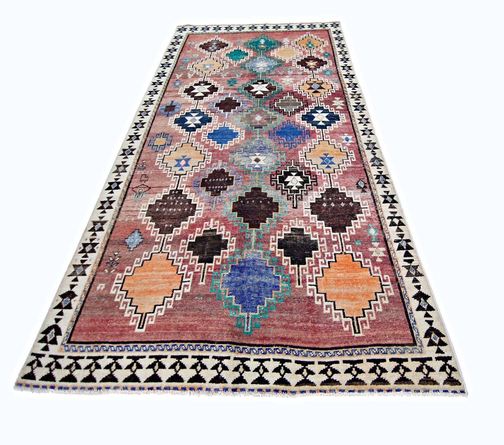 Handmade Vintage Persian Rug | 238 x 144 cm | 7'10" x 4'9" - Najaf Rugs & Textile