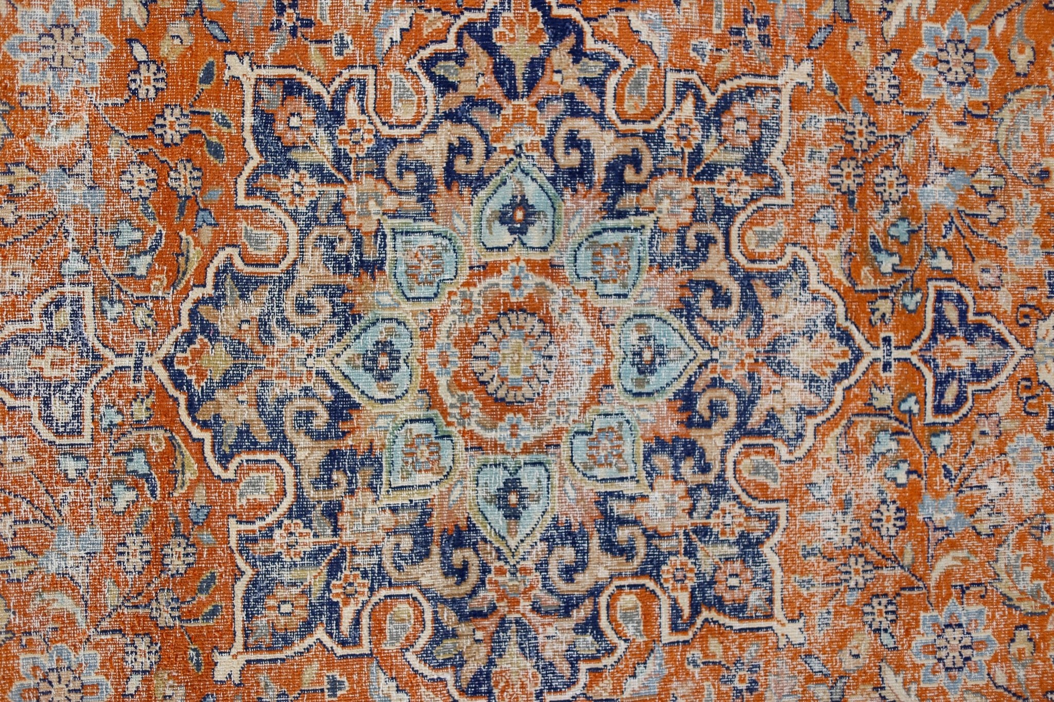 Handmade Vintage Persian Rug | 246 x 160 cm | 8'1" x 5'3" - Najaf Rugs & Textile