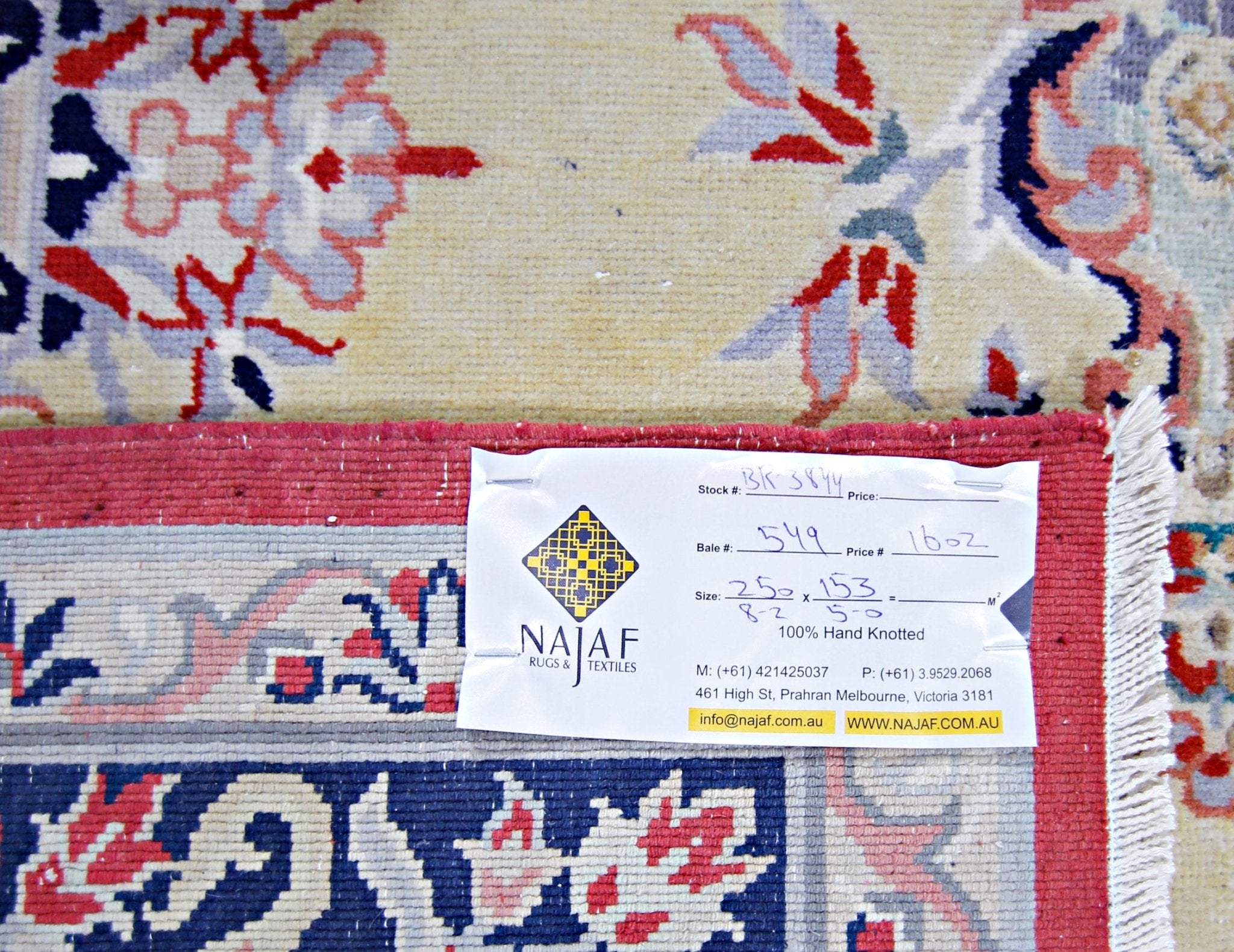 Handmade Vintage Persian Rug | 250 x 153 cm | 8'2" x 5' - Najaf Rugs & Textile