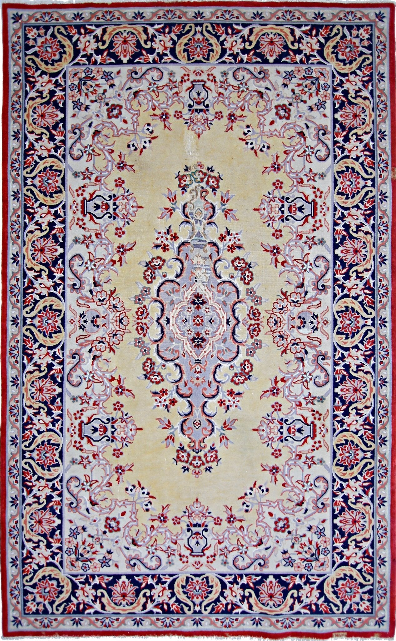 Handmade Vintage Persian Rug | 250 x 153 cm | 8'2" x 5' - Najaf Rugs & Textile