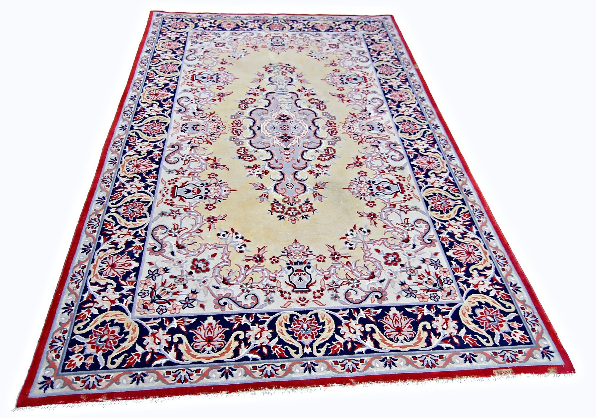 Handmade Vintage Persian Rug | 250 x 153 cm | 8'2" x 5' - Najaf Rugs & Textile