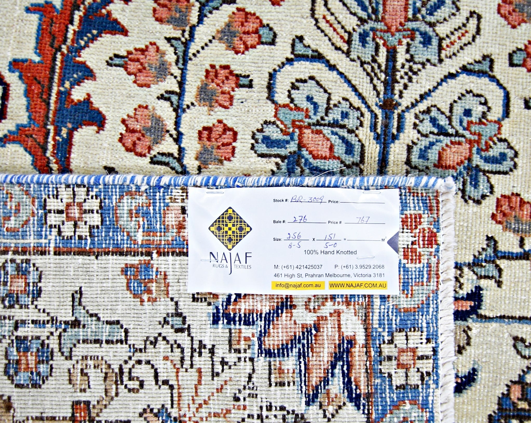 Handmade Vintage Persian Rug | 256 x 151 cm | 8'5" x 5' - Najaf Rugs & Textile