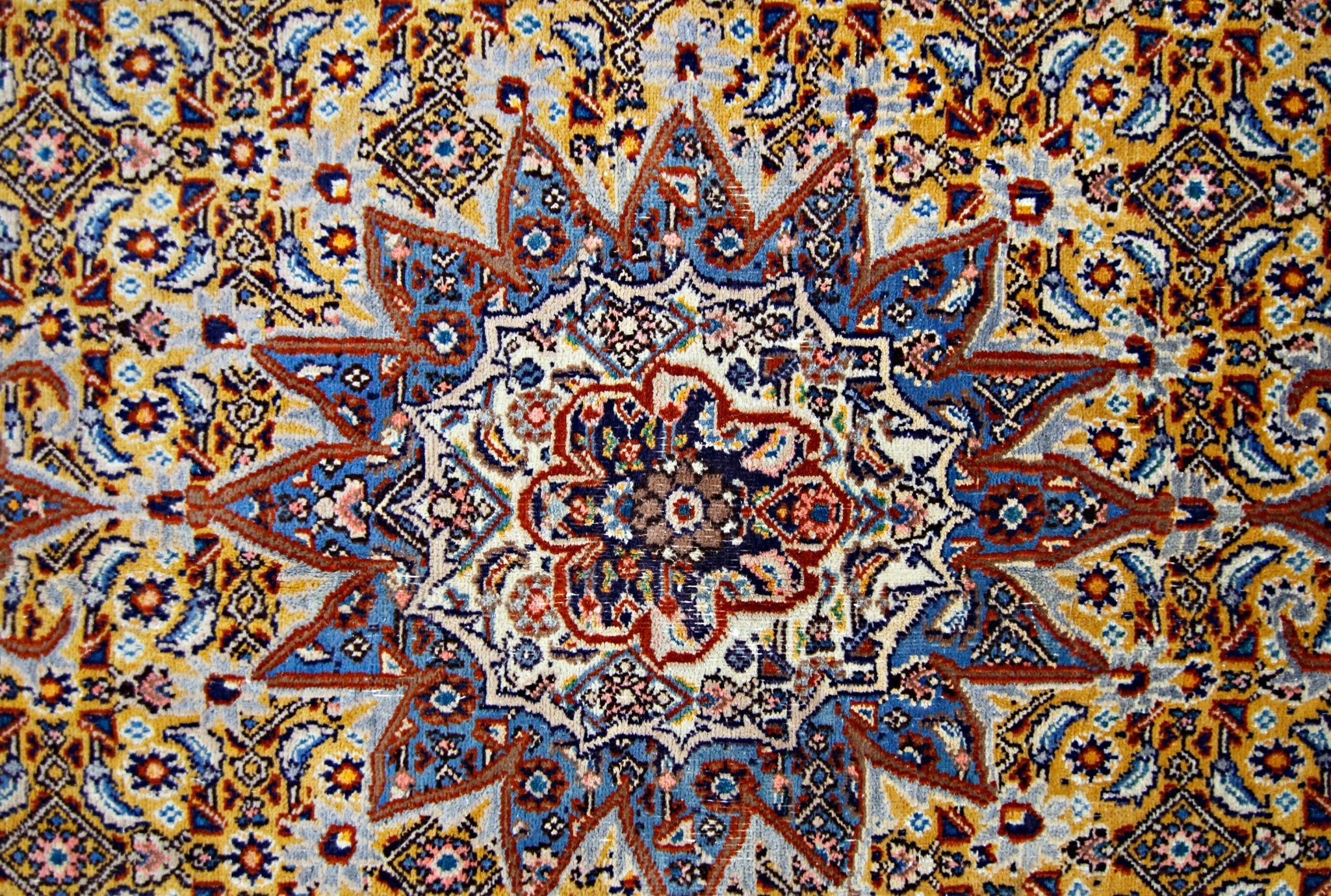 Handmade Vintage Persian Rug | 262 x 142 cm | 8'7" x 4'8" - Najaf Rugs & Textile