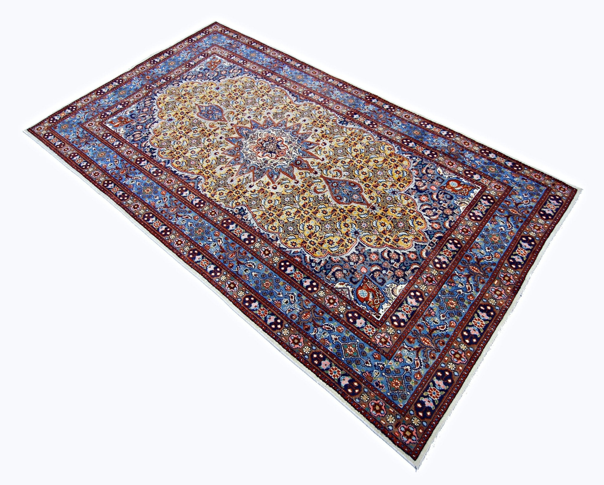 Handmade Vintage Persian Rug | 262 x 142 cm | 8'7" x 4'8" - Najaf Rugs & Textile