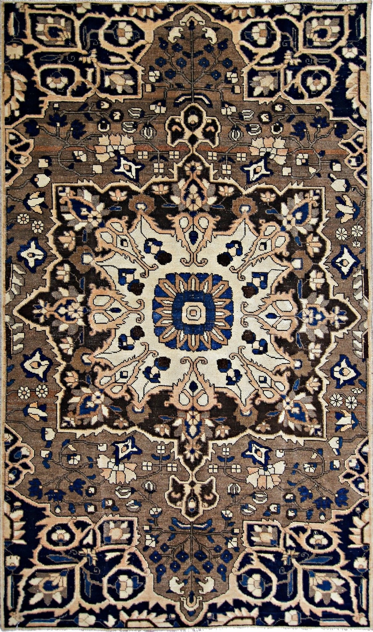 Handmade Vintage Persian Rug | 262 x 147 cm | 8'7" x 4'10" - Najaf Rugs & Textile