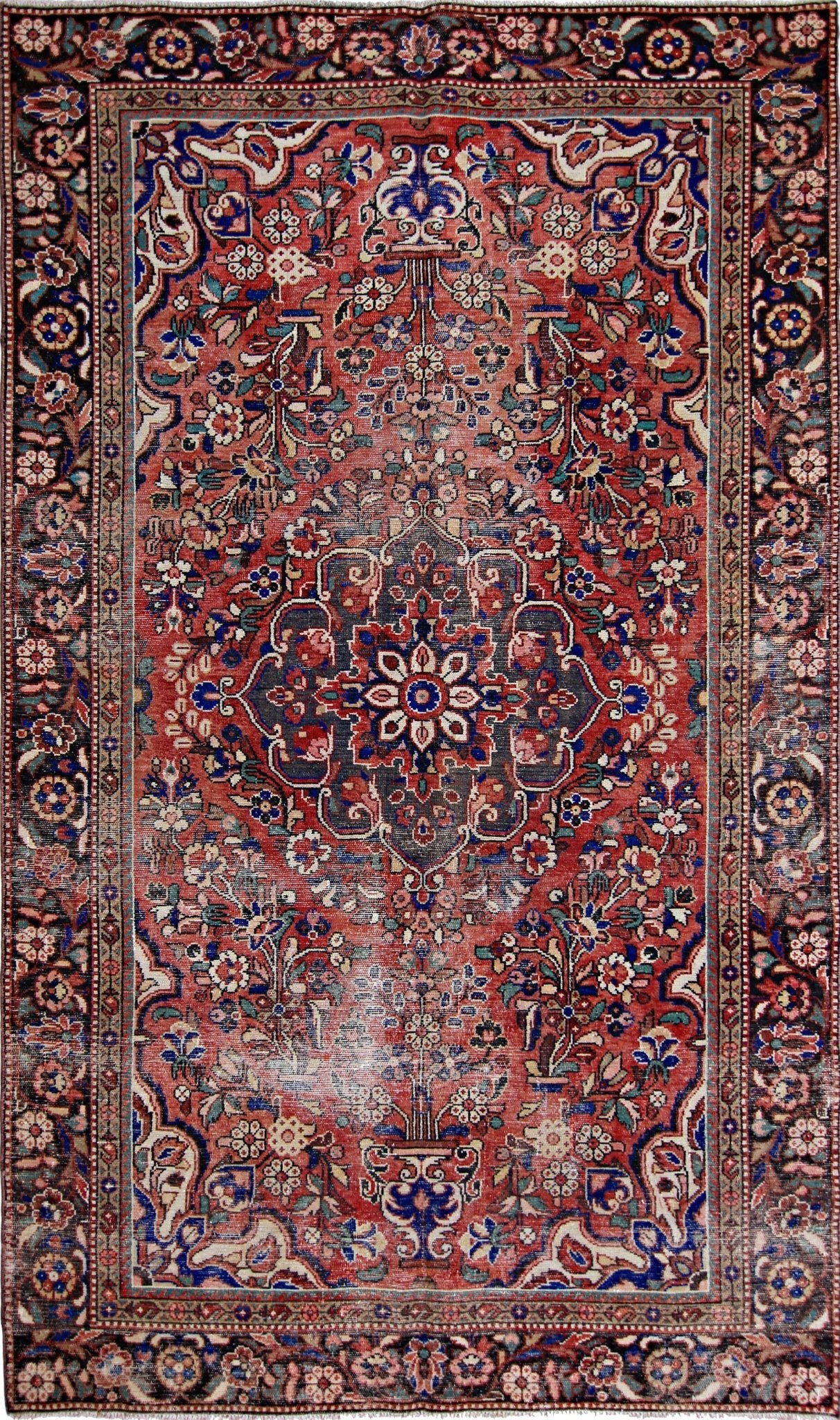 Handmade Vintage Persian Rug | 270 x 155 cm | 8'10" x 5'1" - Najaf Rugs & Textile