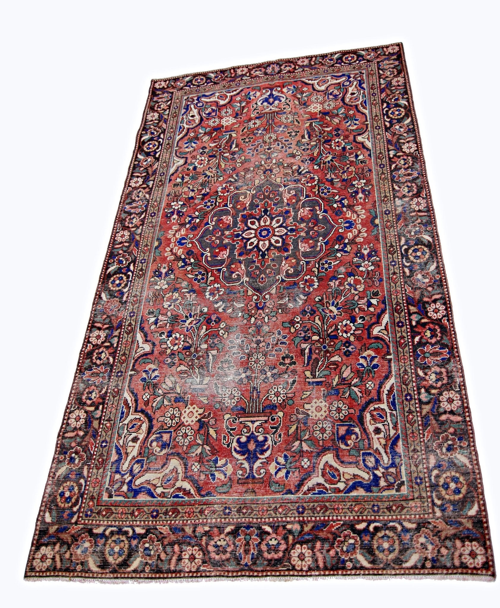 Handmade Vintage Persian Rug | 270 x 155 cm | 8'10" x 5'1" - Najaf Rugs & Textile