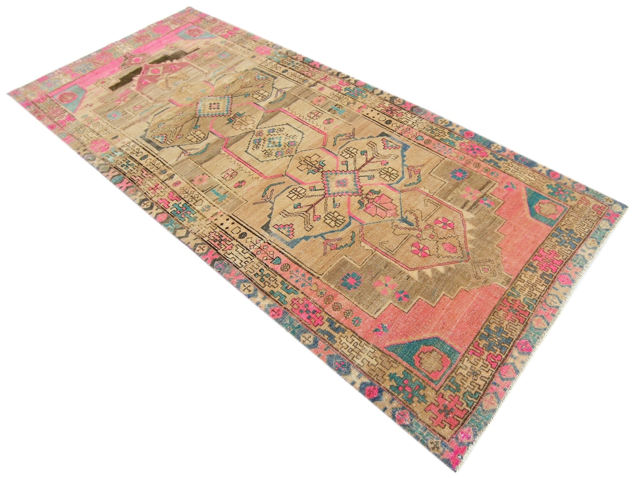 Handmade Vintage Persian Rug | 271 x 115 cm | 8'11" x 3'9" - Najaf Rugs & Textile