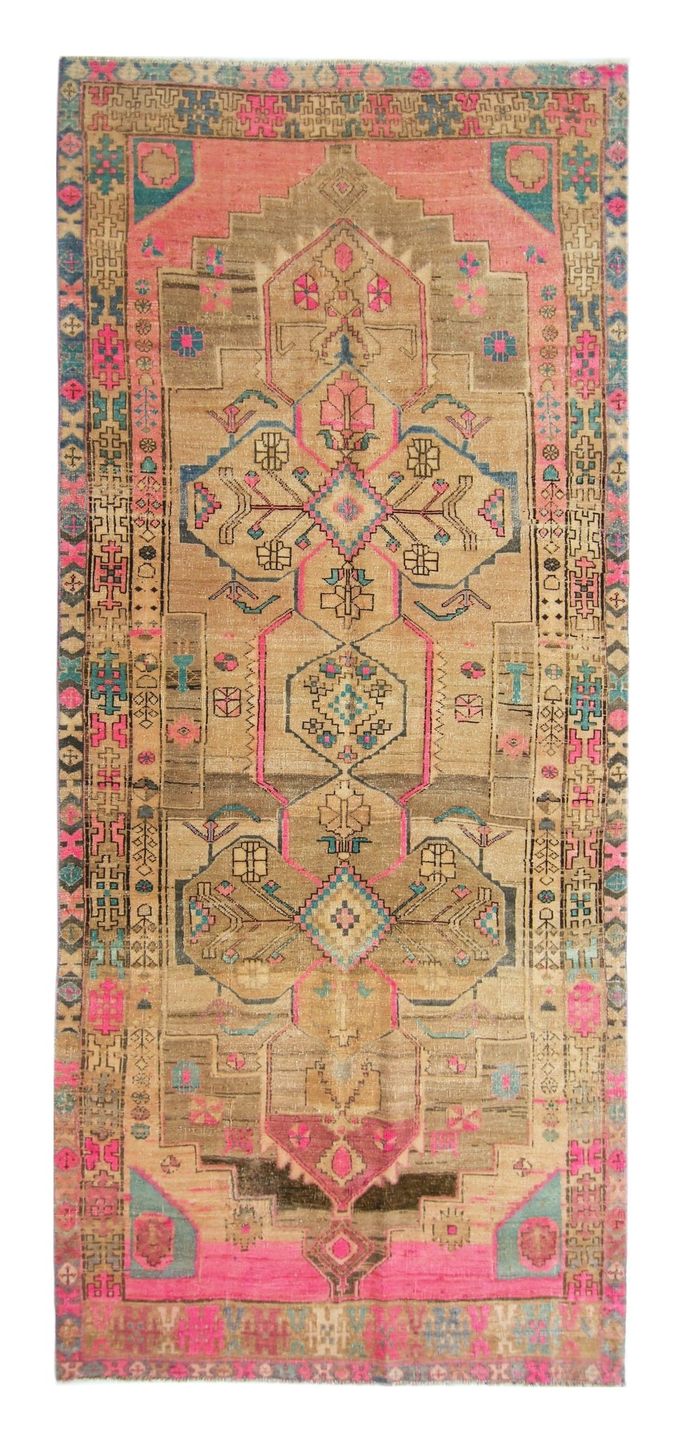 Handmade Vintage Persian Rug | 271 x 115 cm | 8'11" x 3'9" - Najaf Rugs & Textile