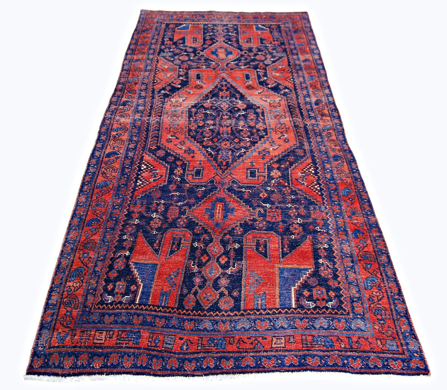 Handmade Vintage Persian Rug | 273 x 130 cm | 8'11" x 4'3" - Najaf Rugs & Textile