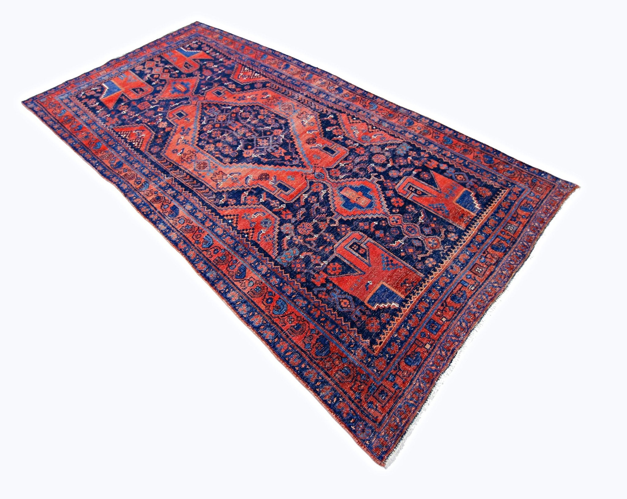 Handmade Vintage Persian Rug | 273 x 130 cm | 8'11" x 4'3" - Najaf Rugs & Textile