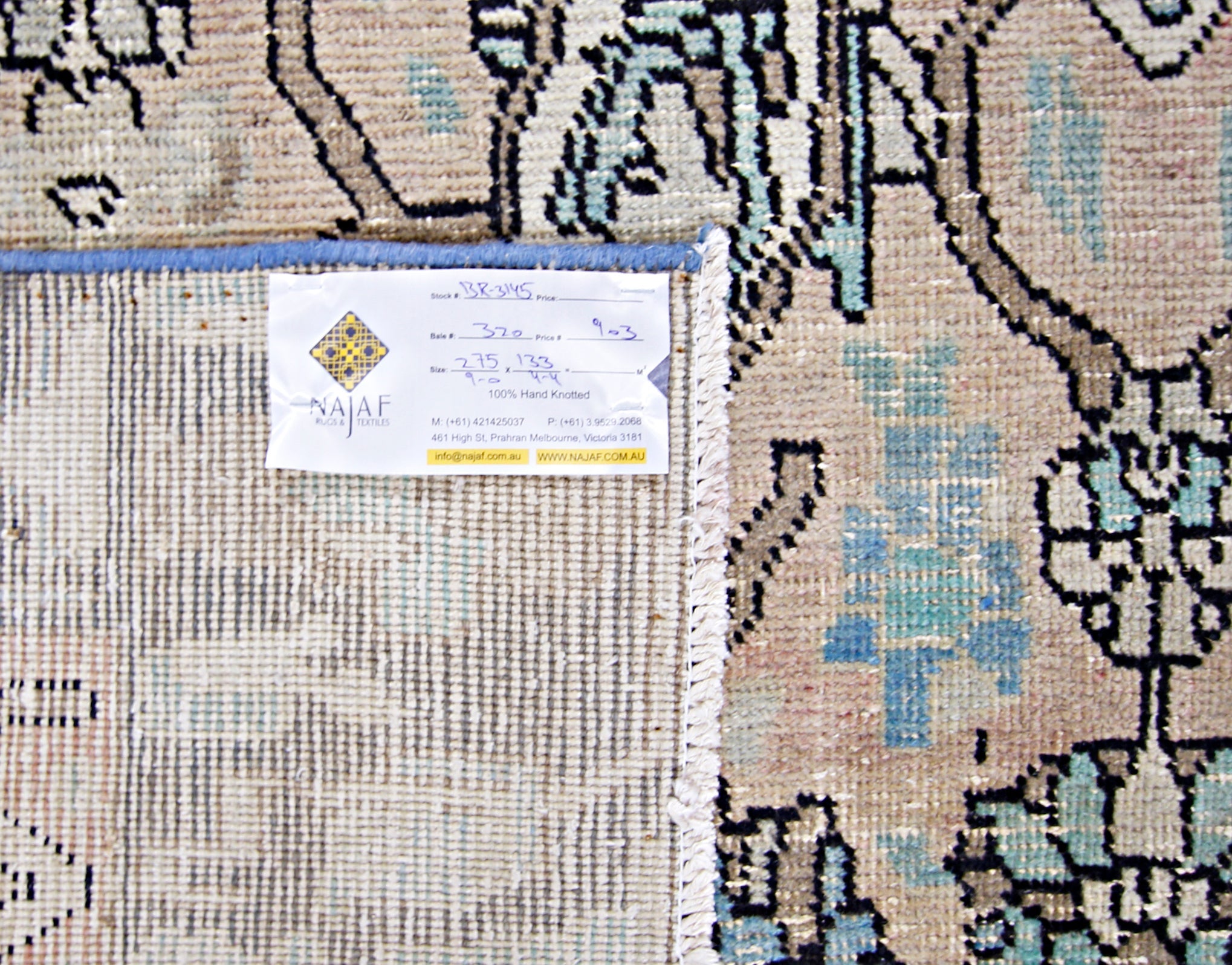 Handmade Vintage Persian Rug | 275 x 133 cm | 9' x 4'4" - Najaf Rugs & Textile