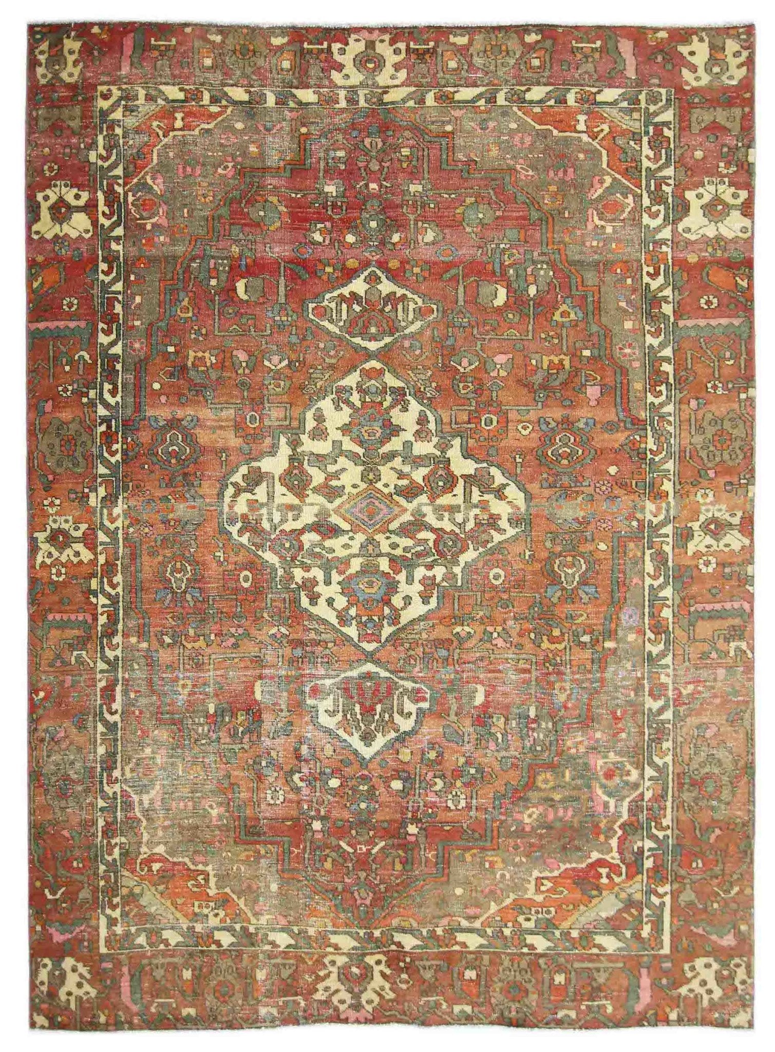 Handmade Vintage Persian Rug | 275 x 187 cm | 9' x 6'2" - Najaf Rugs & Textile