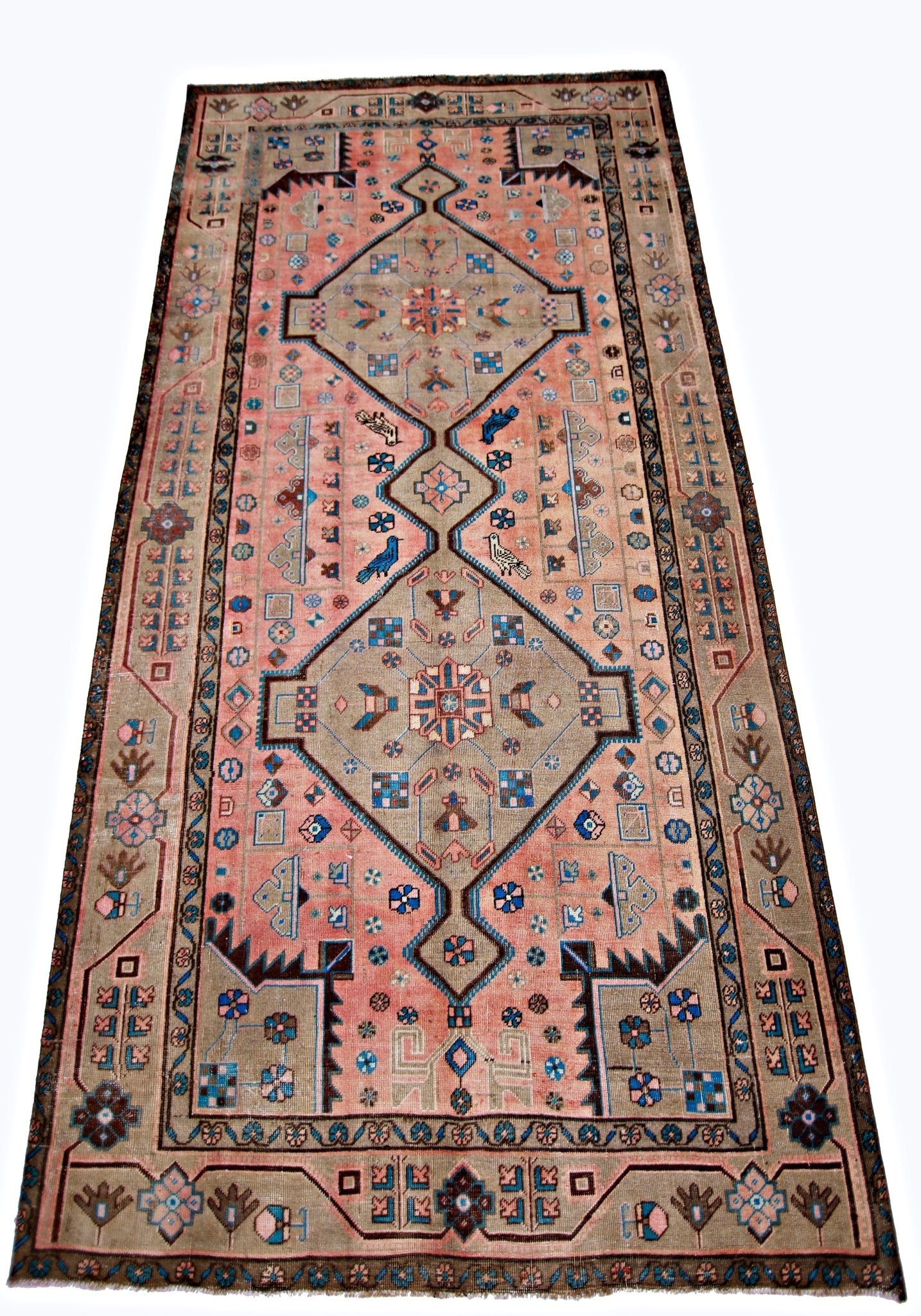 Handmade Vintage Persian Rug | 281 x 154 cm | 9'3" x 5' - Najaf Rugs & Textile