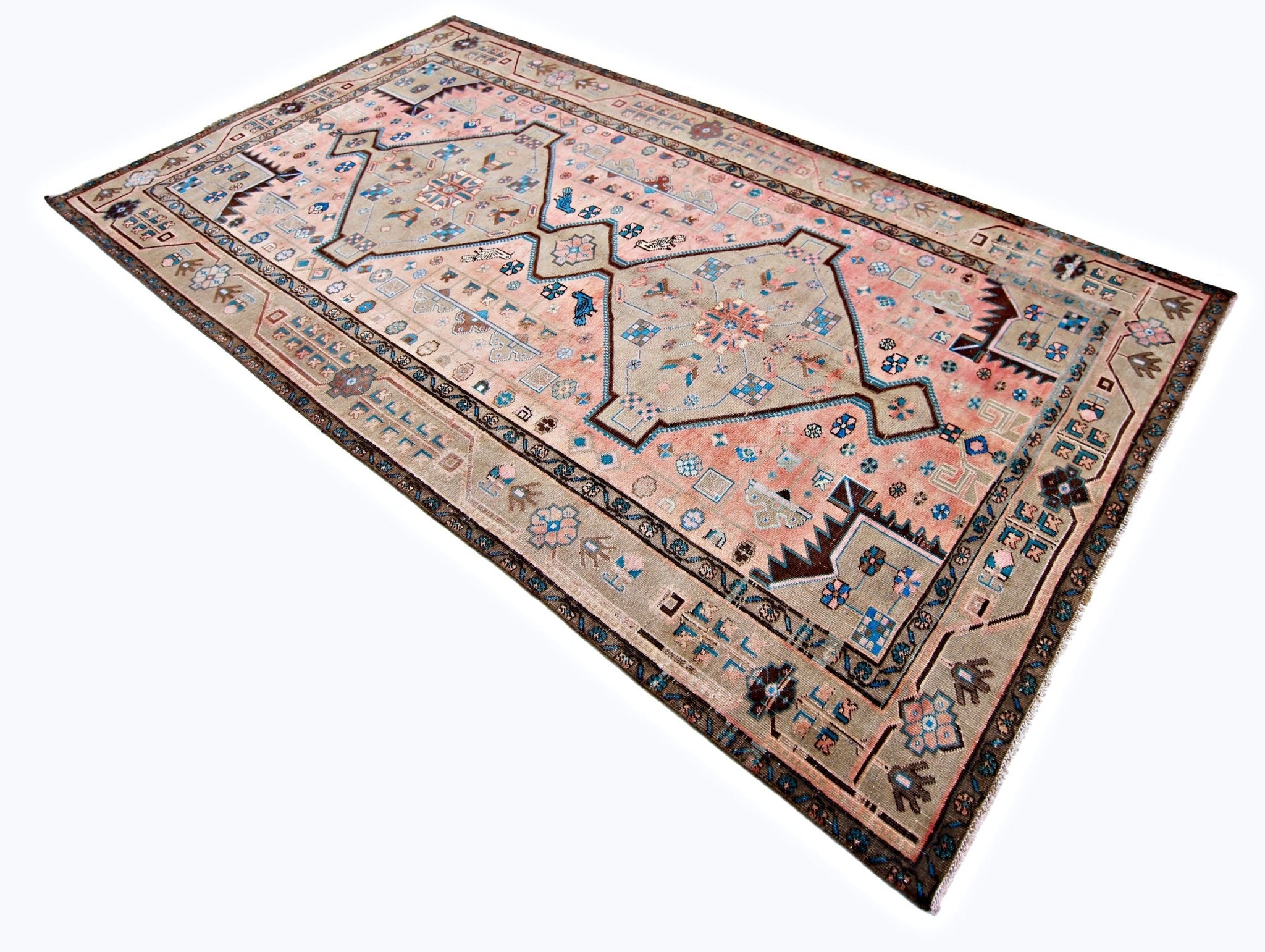 Handmade Vintage Persian Rug | 281 x 154 cm | 9'3" x 5' - Najaf Rugs & Textile