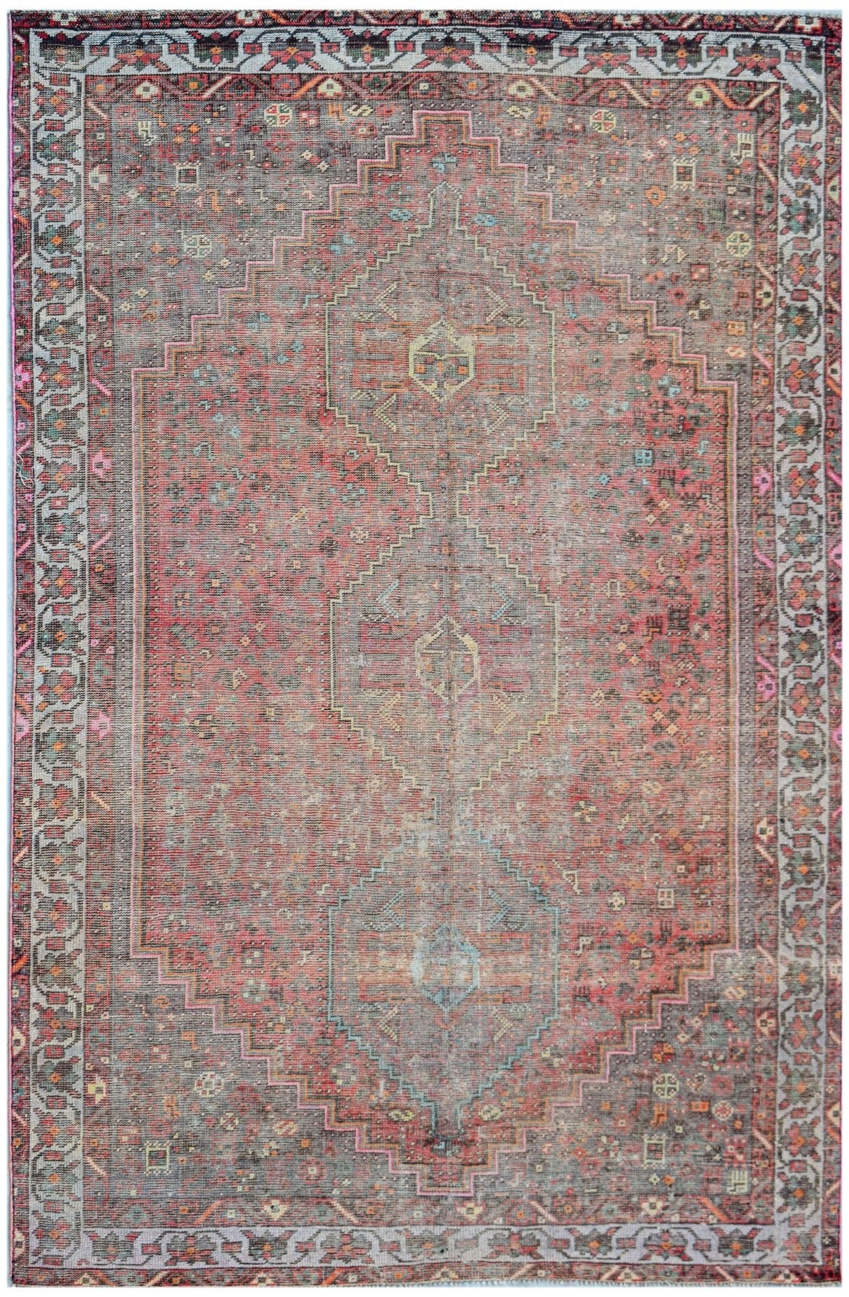 Handmade Vintage Persian Rug | 283 x 190 cm | 9'3" x 6'3" - Najaf Rugs & Textile