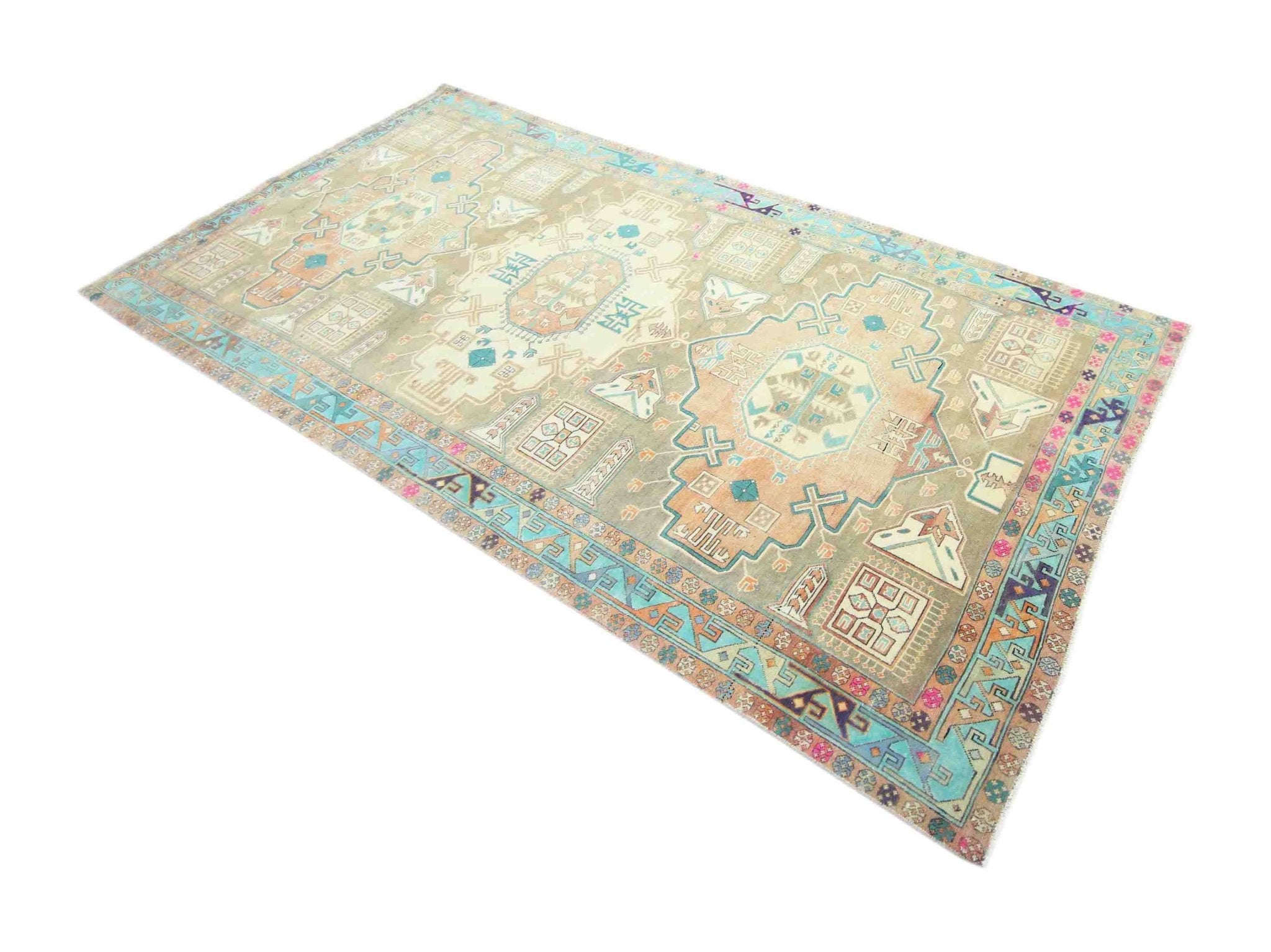 Handmade Vintage Persian Rug | 285 x 142 cm | 9'4" x 4'8" - Najaf Rugs & Textile